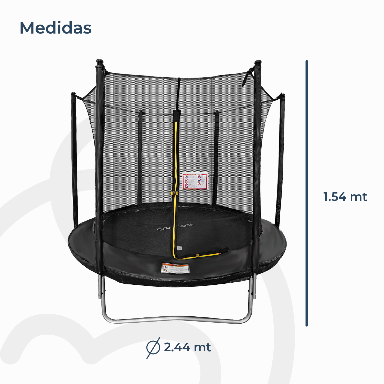 Cama Elástica Trampolín 2,4 mt + Escalera y Malla Seguridad