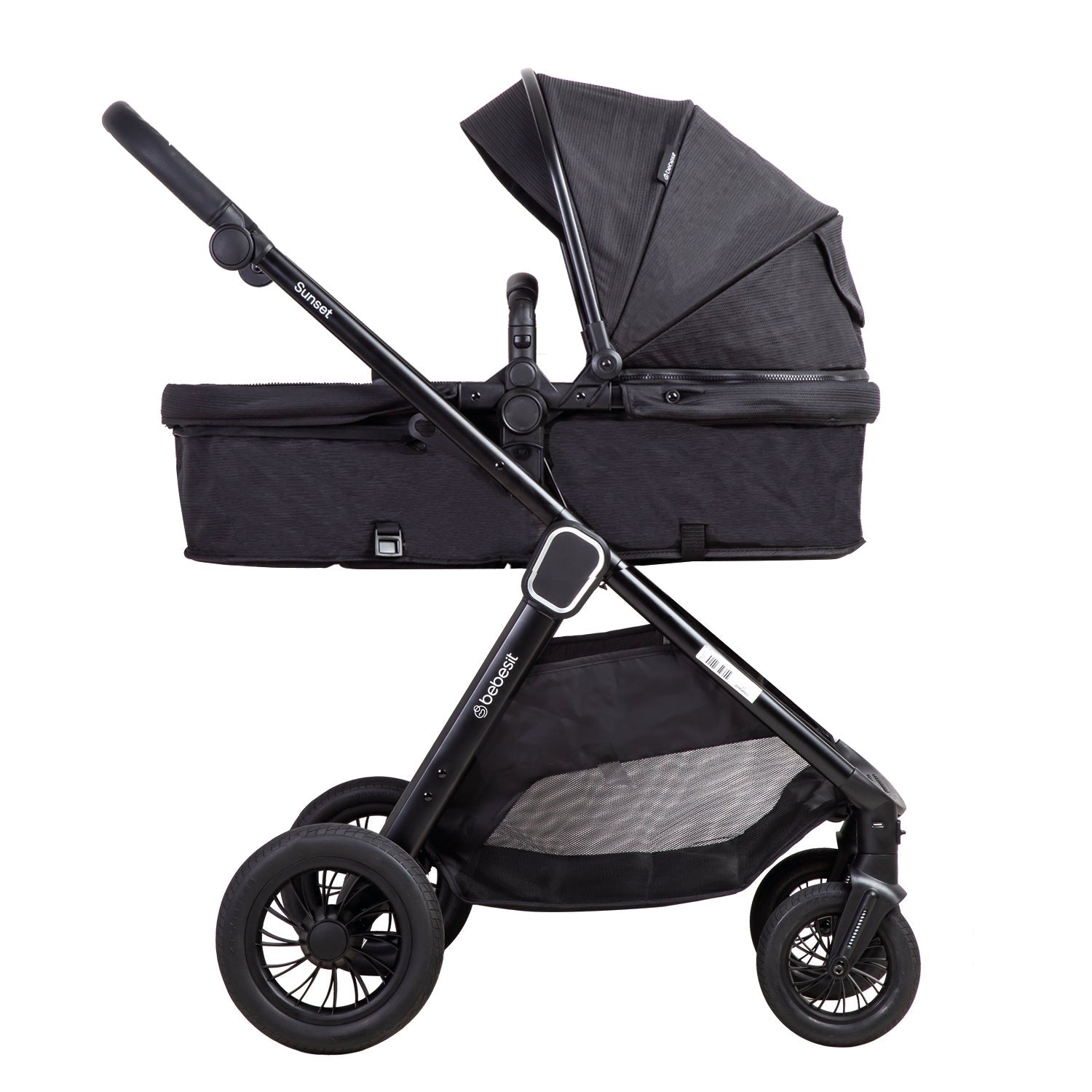 Coche Cuna Travel System Isofix Sunset Premium Negro Bebesit