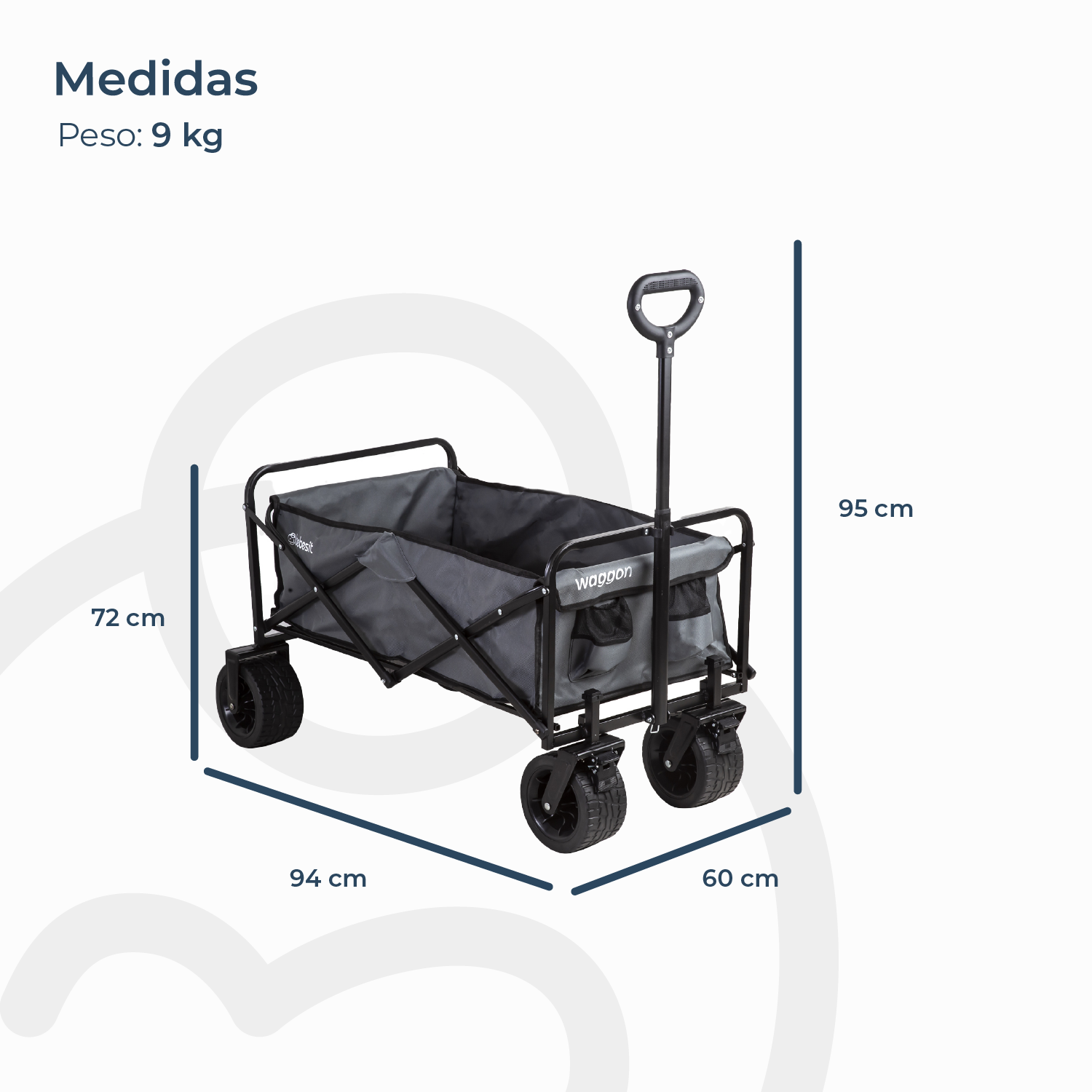 Carro de arrastre Wagon Gris