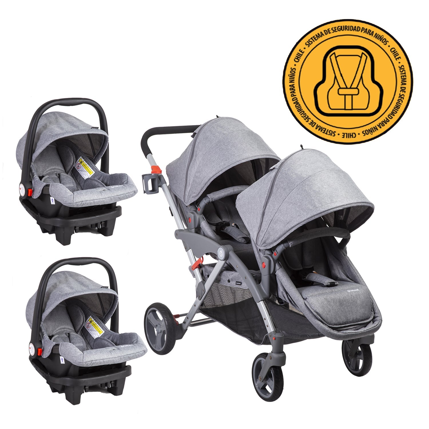 Coche Cuna Travel Duo LX 2 Sillas 2 Bases