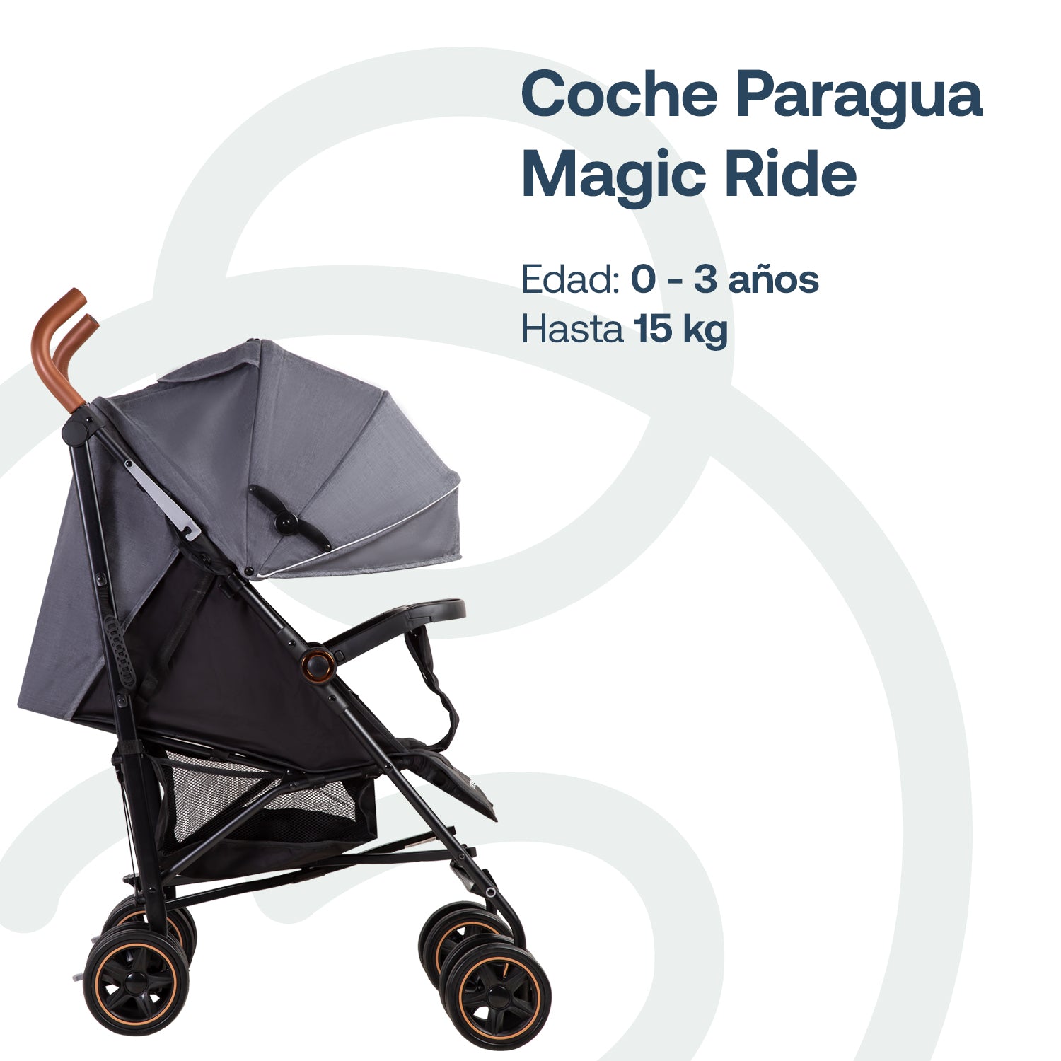 Coche Paragua Magic Ride Gris