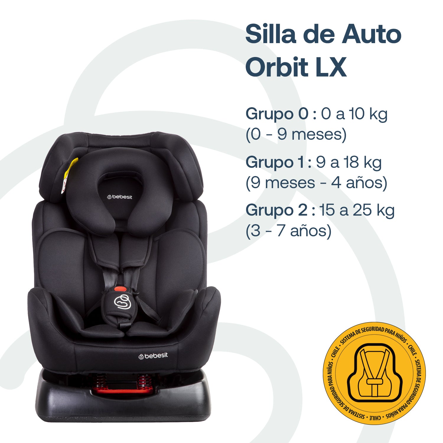 Silla de Auto Convertible Orbit LX Negro