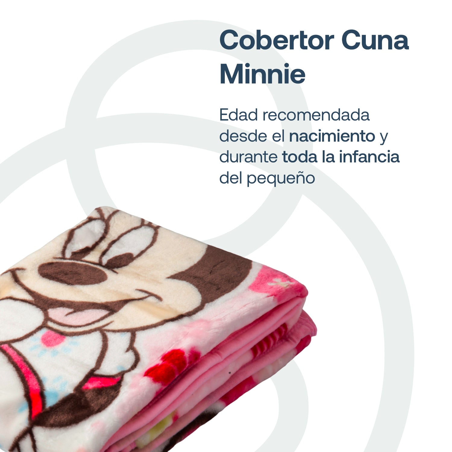 Cobertor Cuna Minnie Rosado