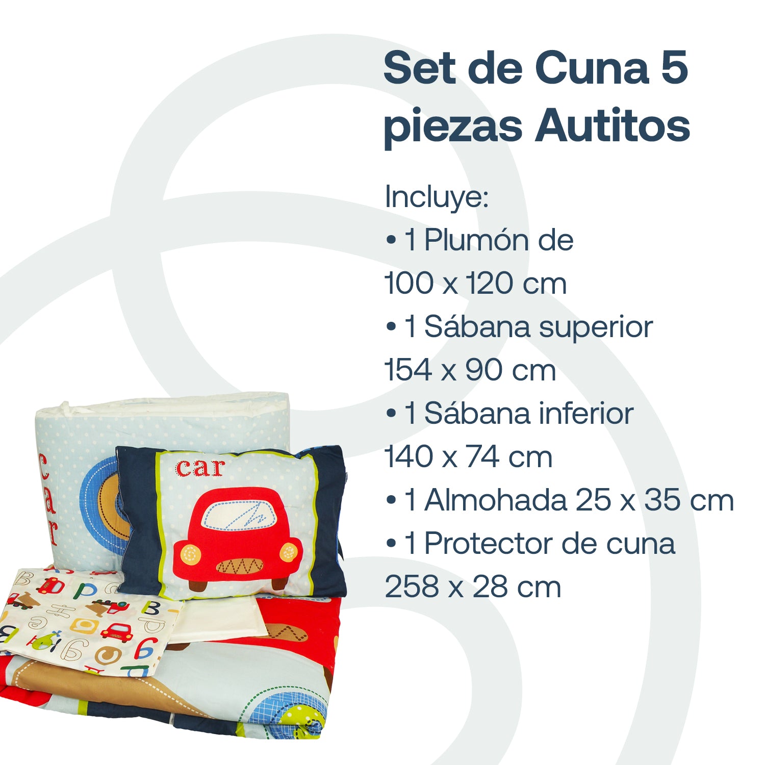 Set de Cuna 5 piezas Autitos