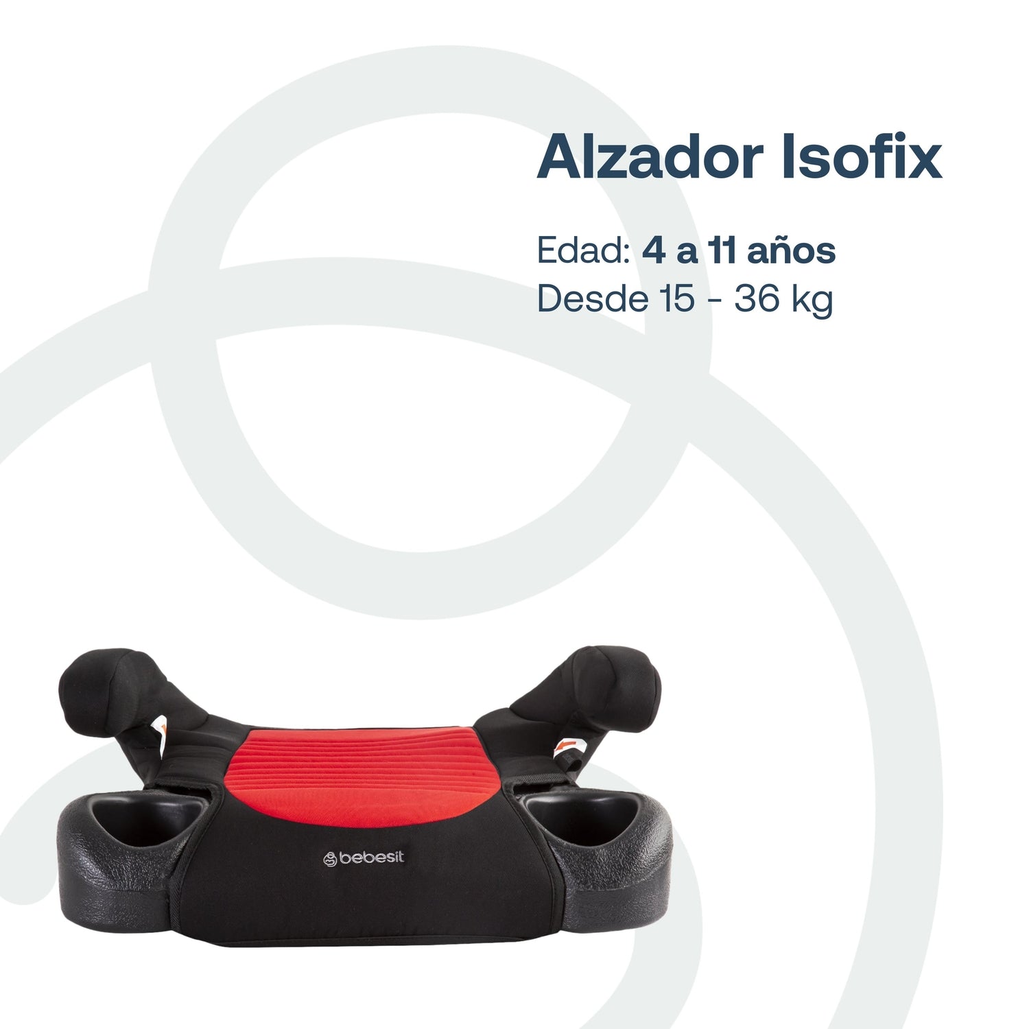 Alzador Isofix Rojo Bebesit