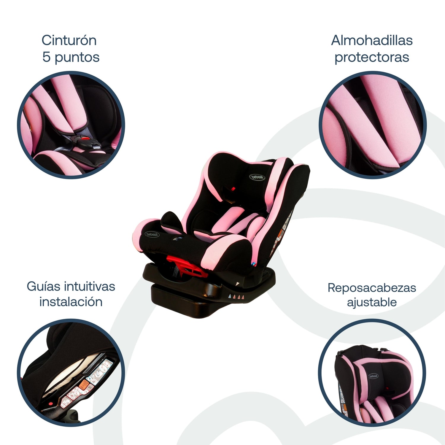 Silla de Auto Convertible Orbit Rosada