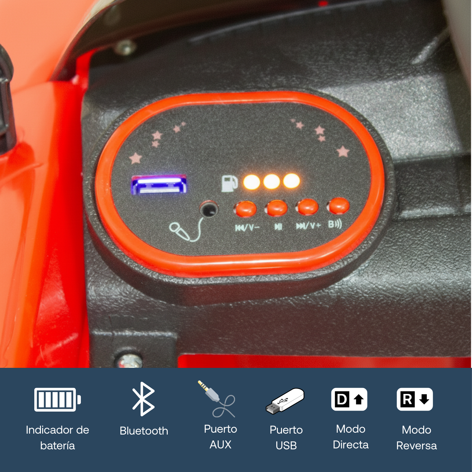 Auto Eléctrico Meche Premium Niños Niñas Infantil Rojo