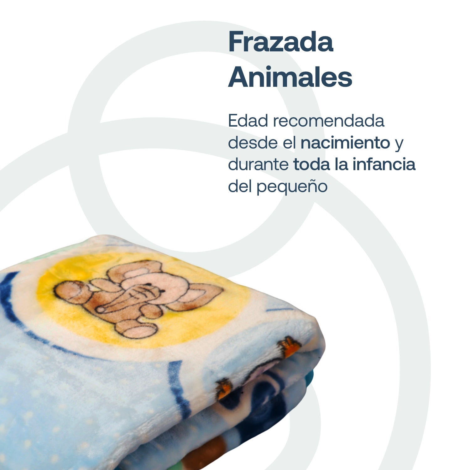 Frazada Animales Celeste Bebesit