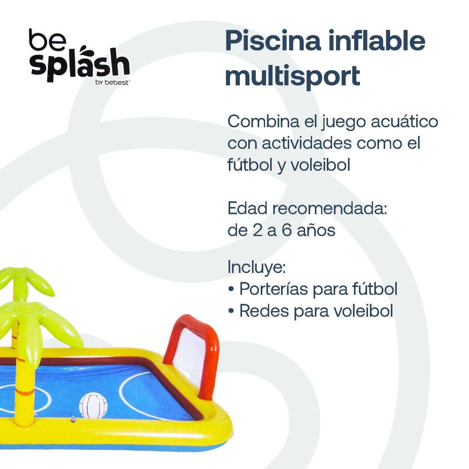 Piscina Centro de Juegos Futbol Voley Multicancha Be Splash