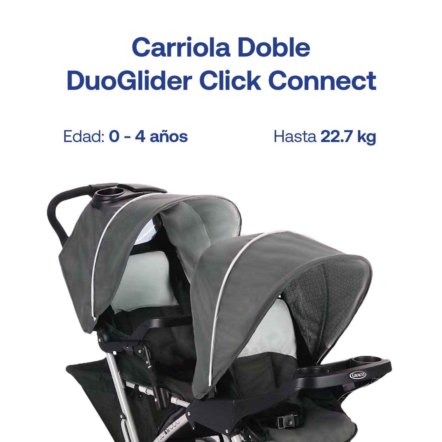 Coche DuoGlider Click Connect Glacier Graco