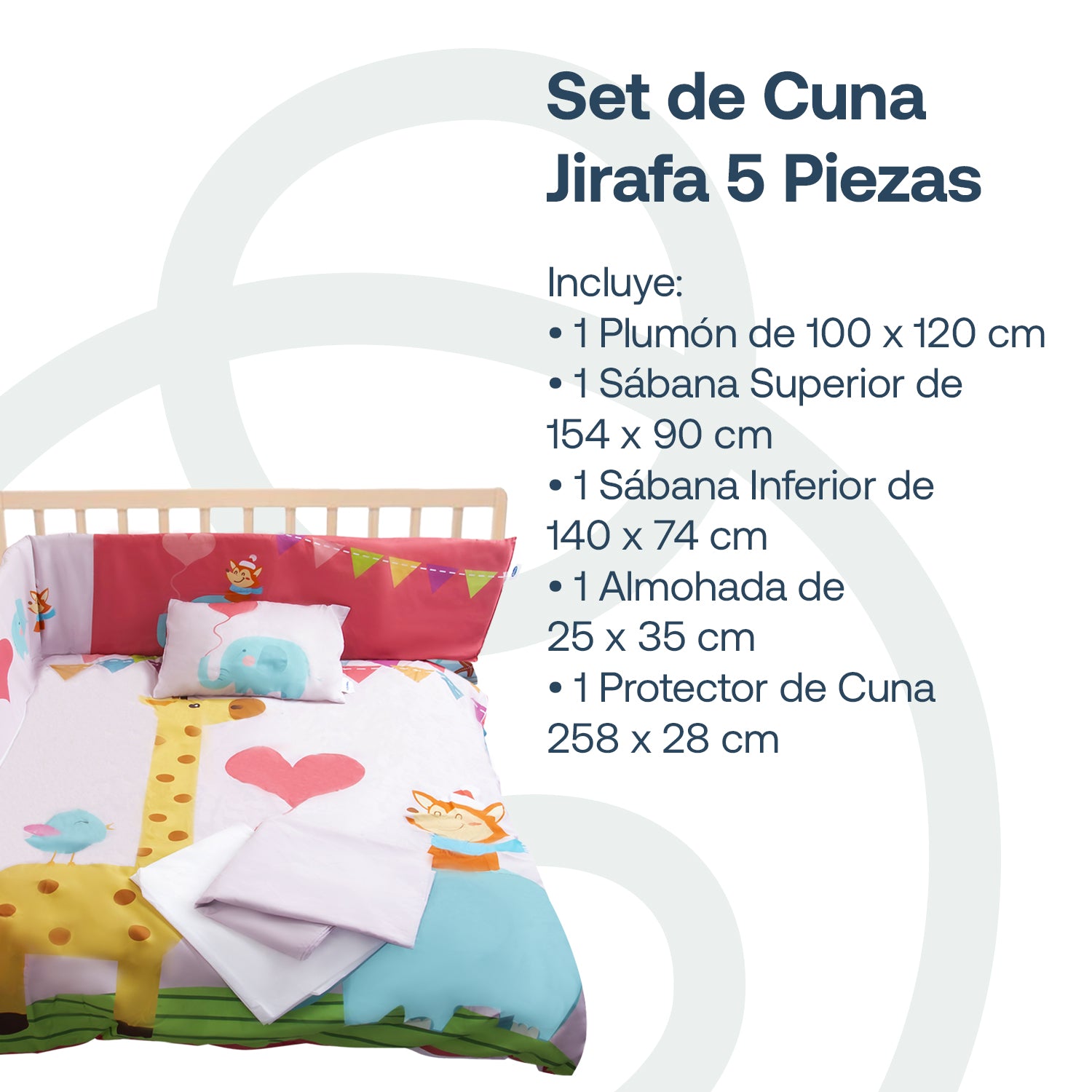 Set de Cuna Jirafa 5 Piezas