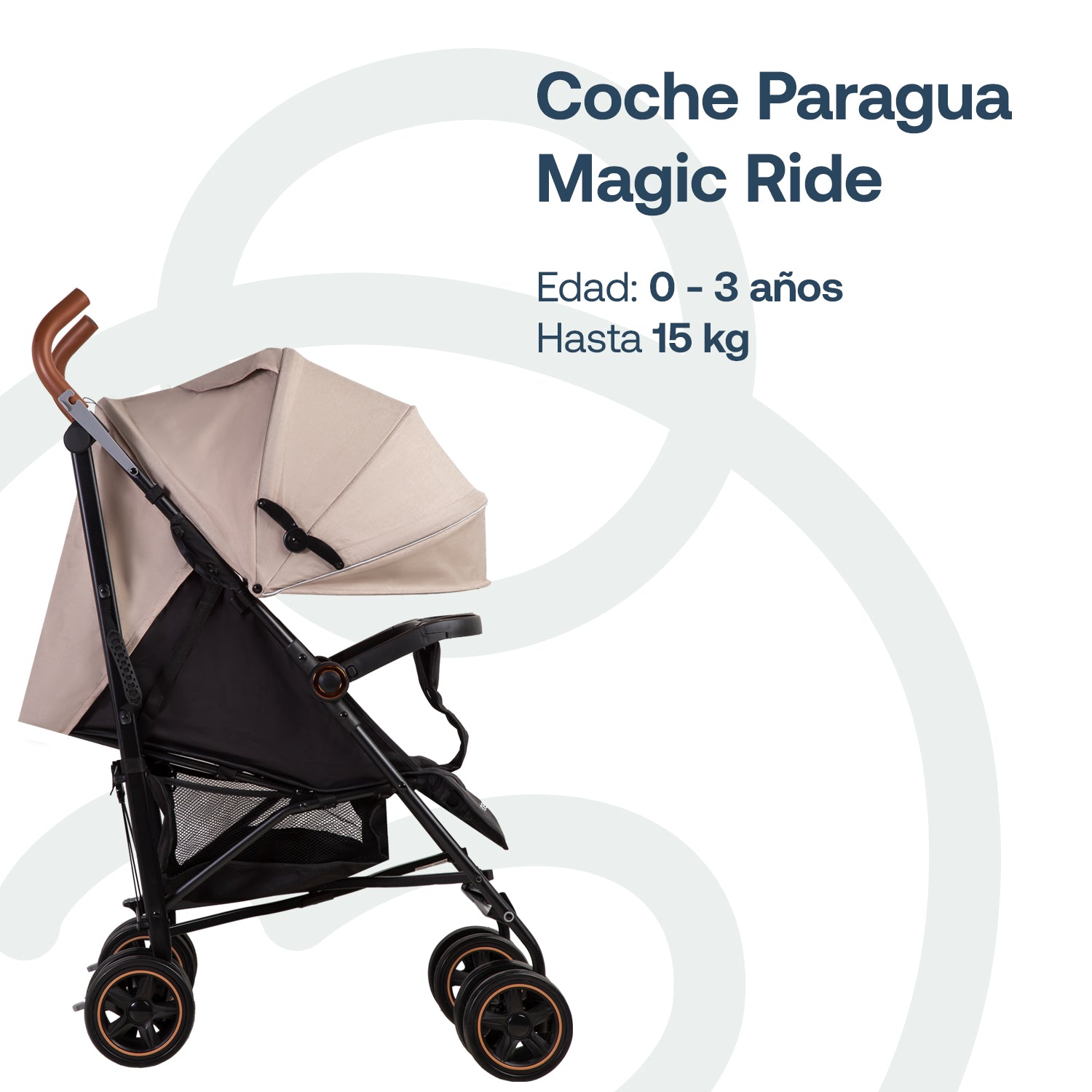 Coche Paragua Magic Ride Beige