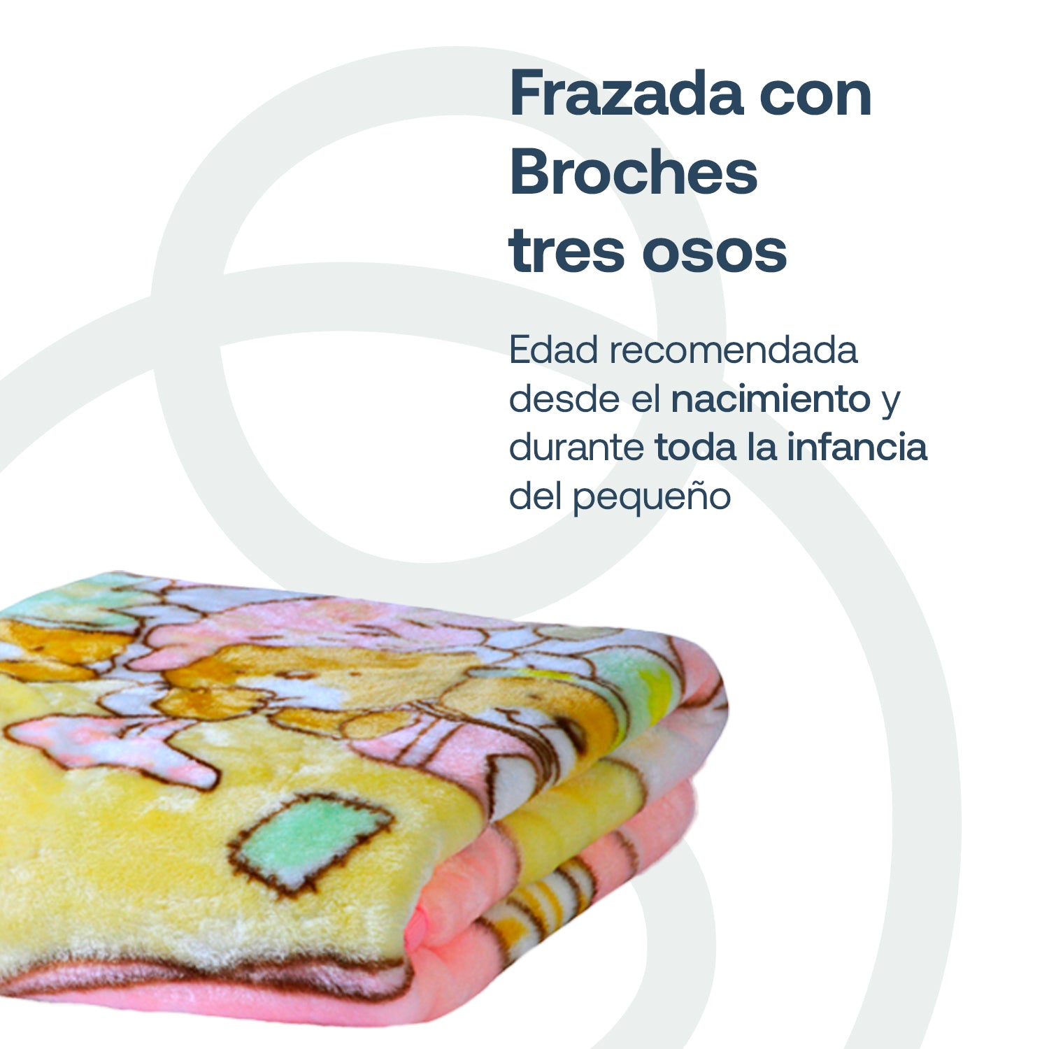 Frazada con Broches tres Osos Rosa