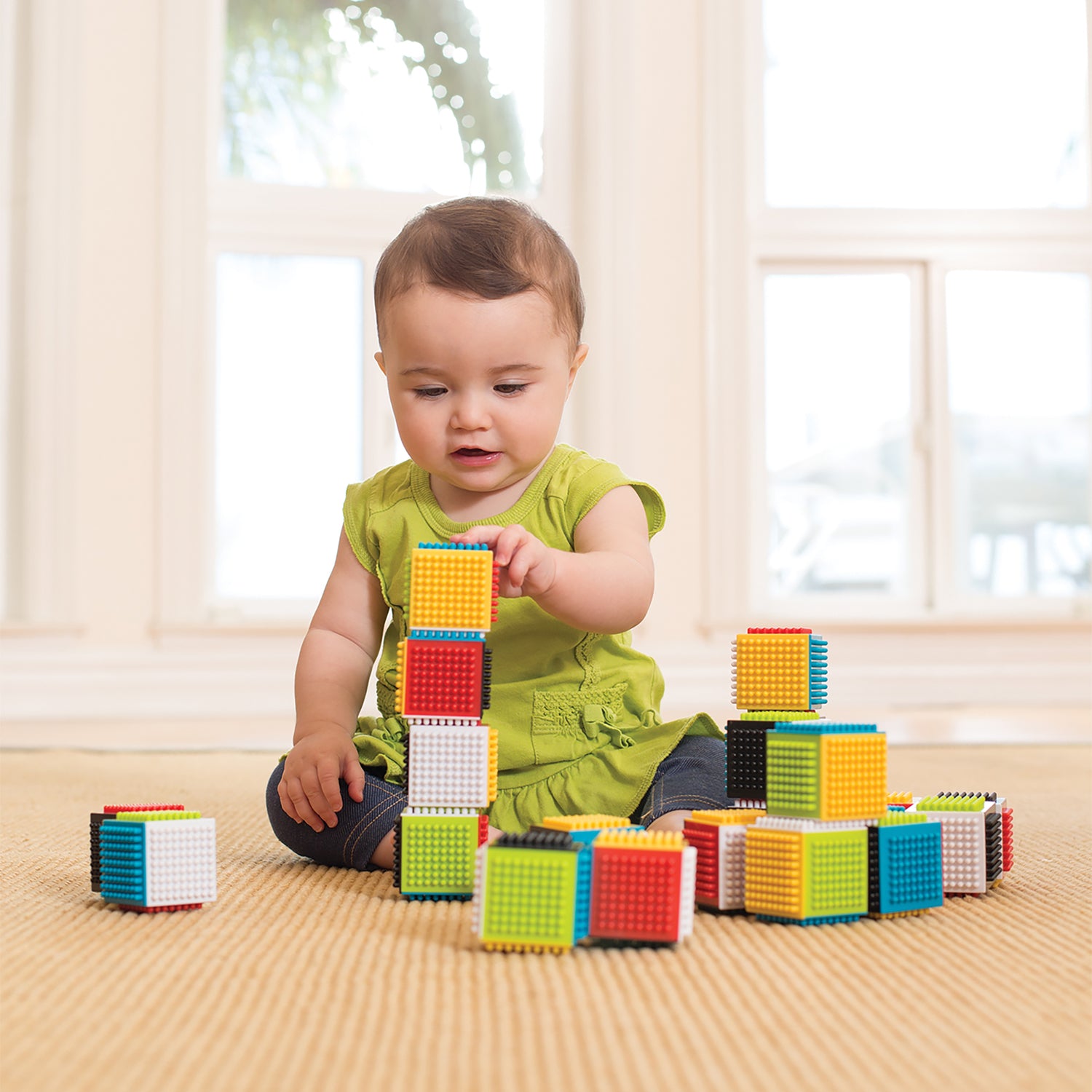 Set de Bloques Press & Stay Sensory Blocks Infantino