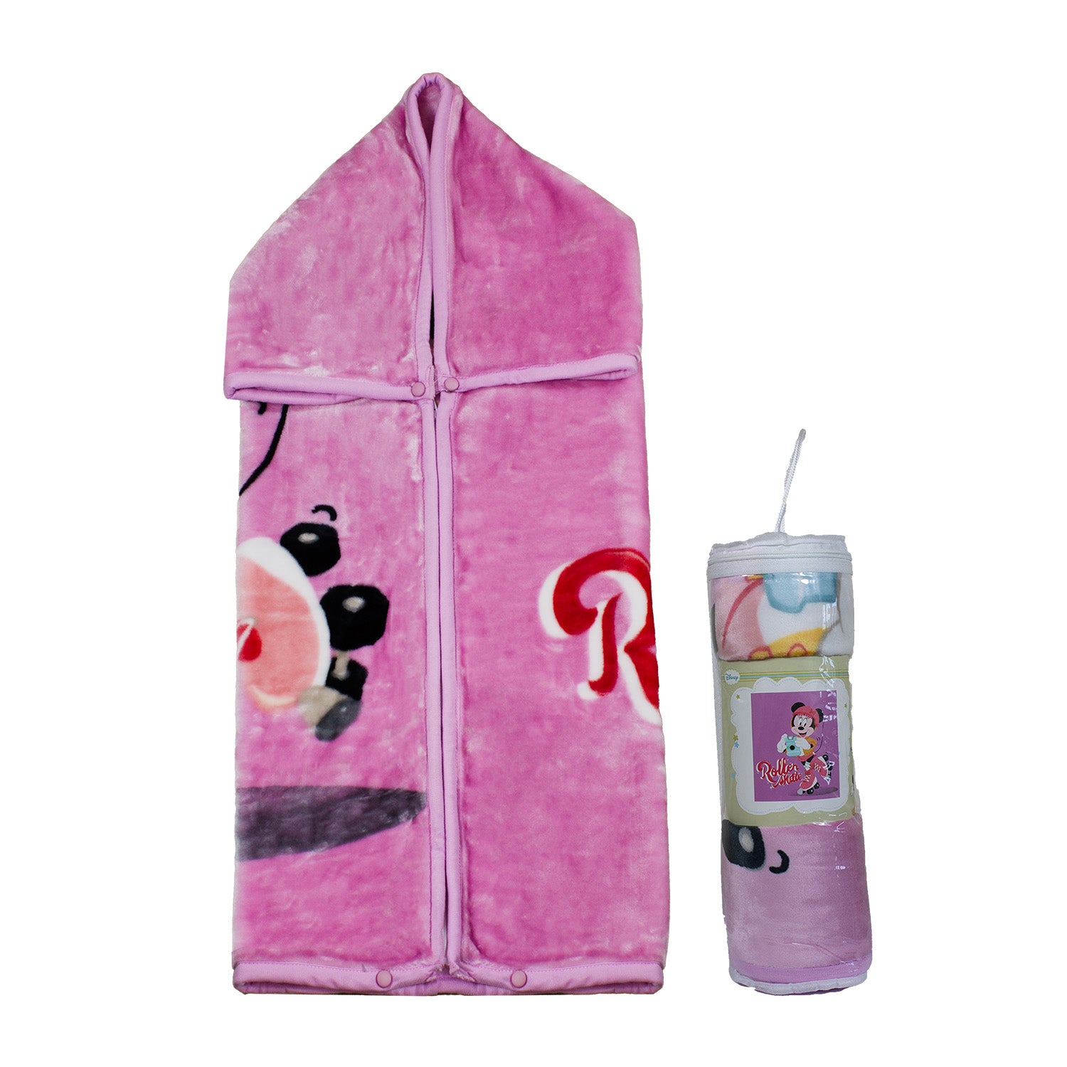 Saco con Broche Ultra Soft Minnie Roller 80x110cm Rosado