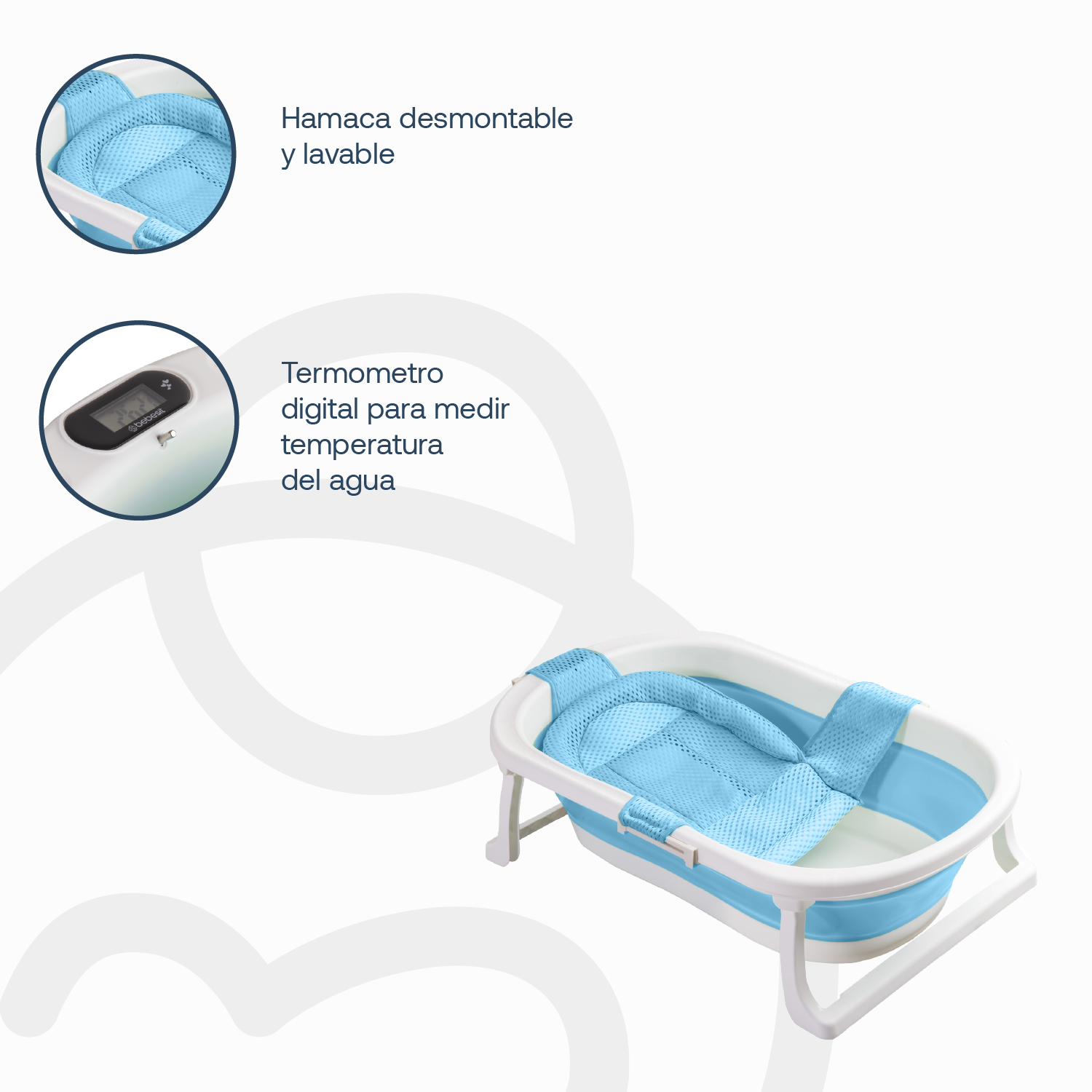 Bañera Jelly con Hamaca Azul
