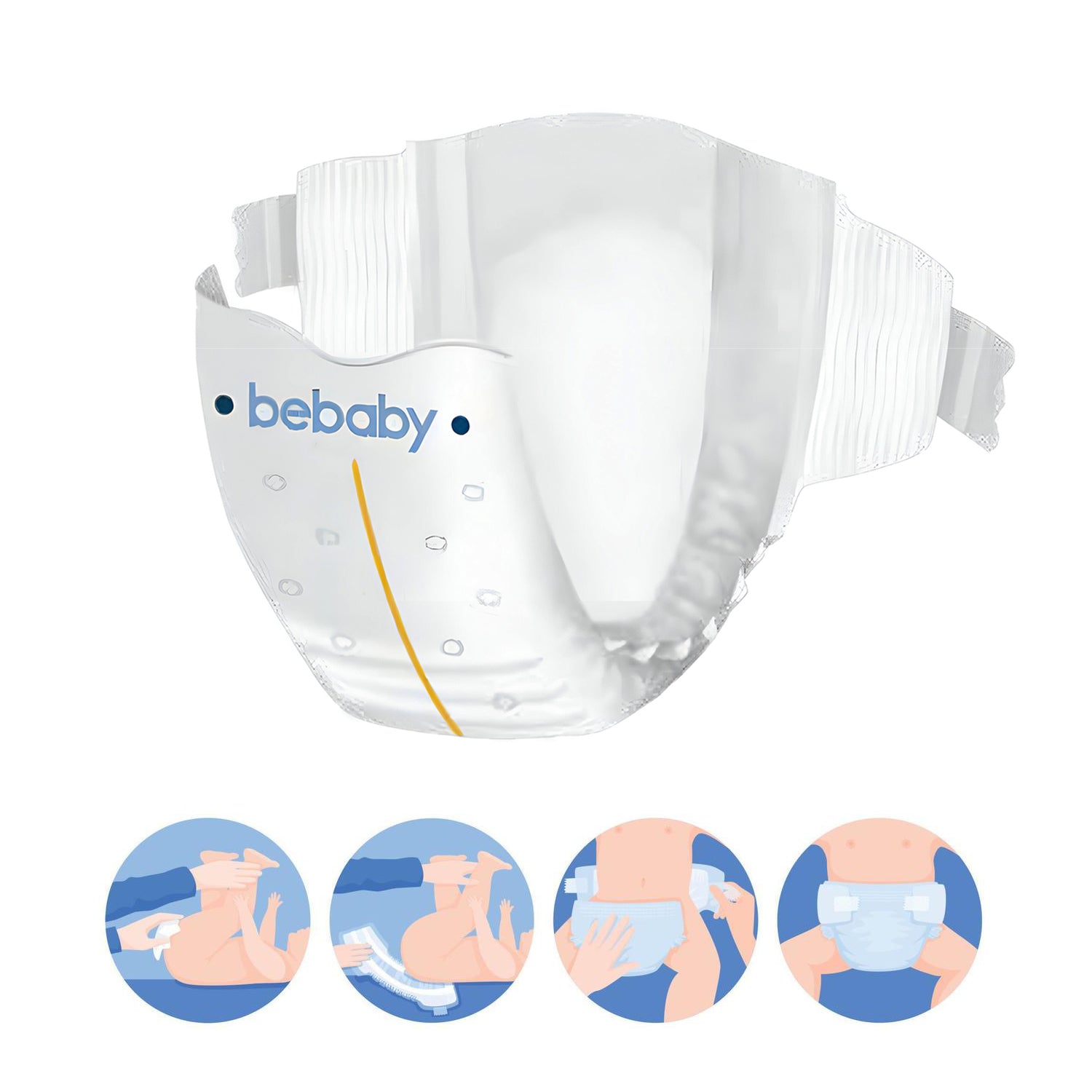Pañales BeBaby Premium By Bebesit XG 56u Hipoalergénico