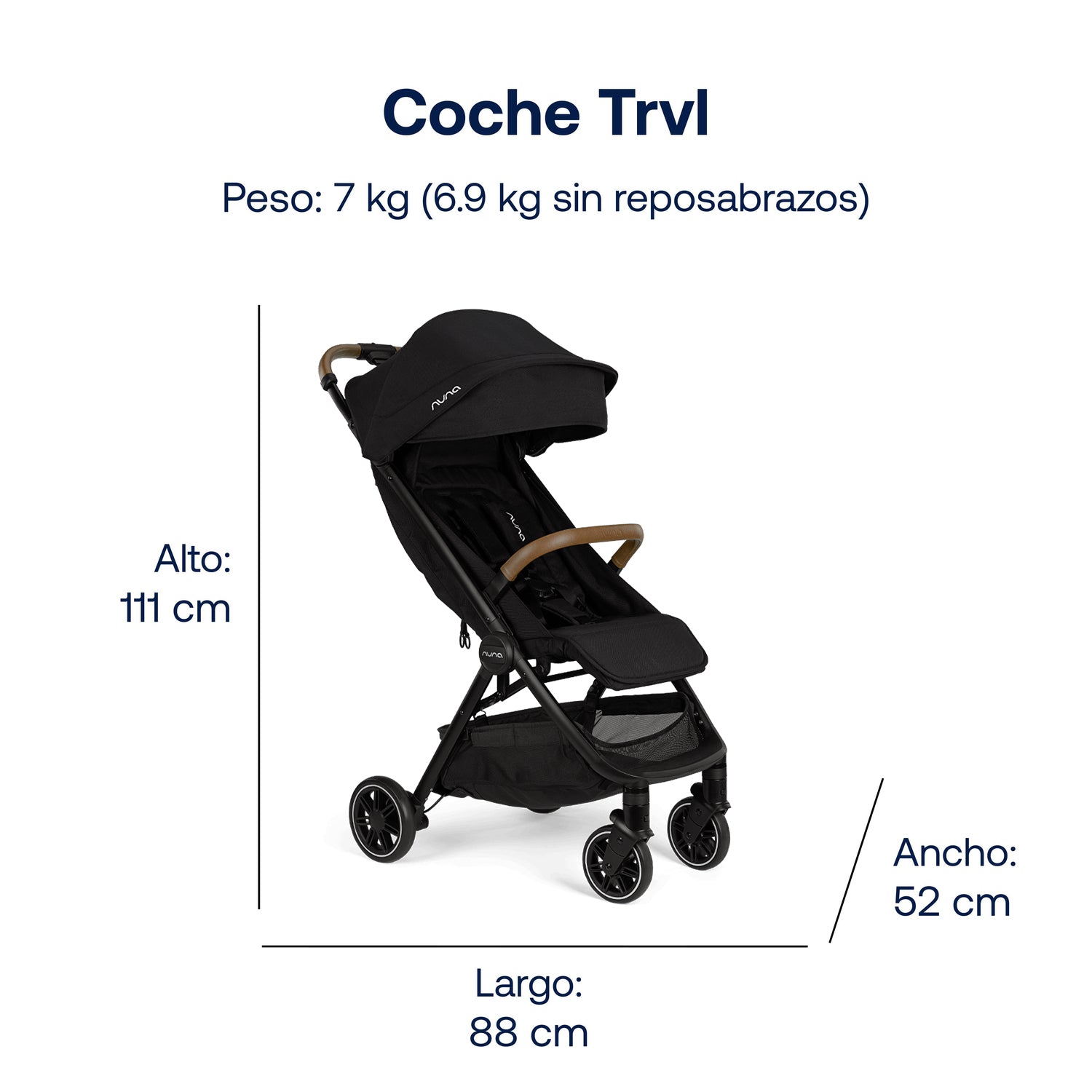Coche de Paseo TRVL Negro