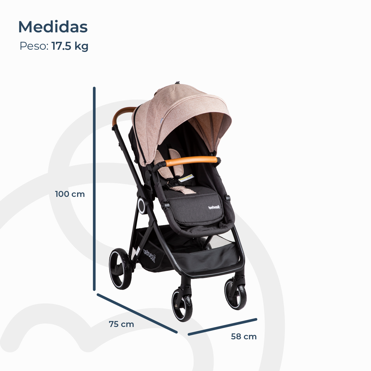 Coche Cuna travel system Cosmos Beige