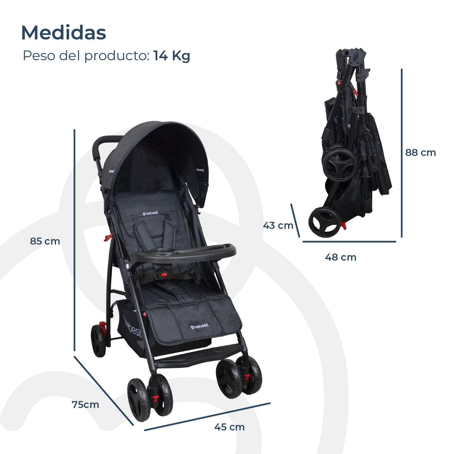 Coche Travel System Summer Negro