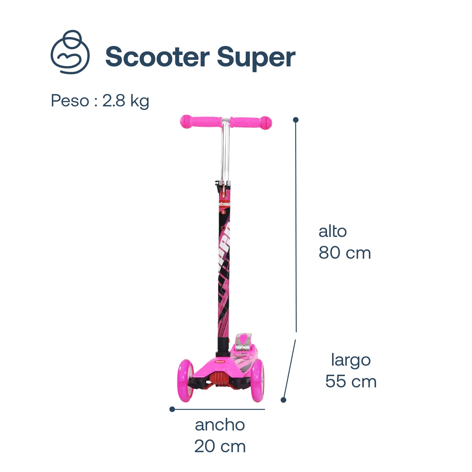 Scooter Super Rosa