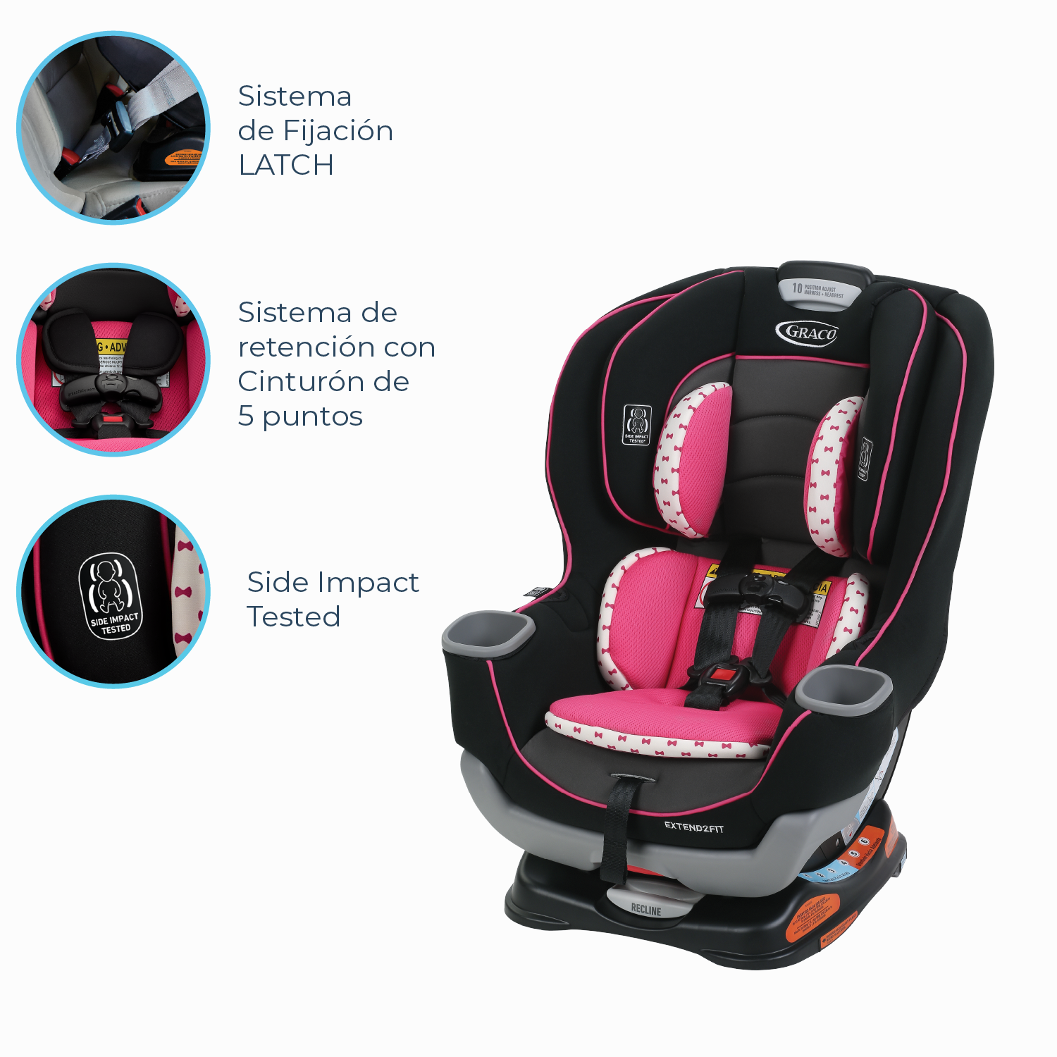 Silla de Auto Convertible Extend2fit Kenzie