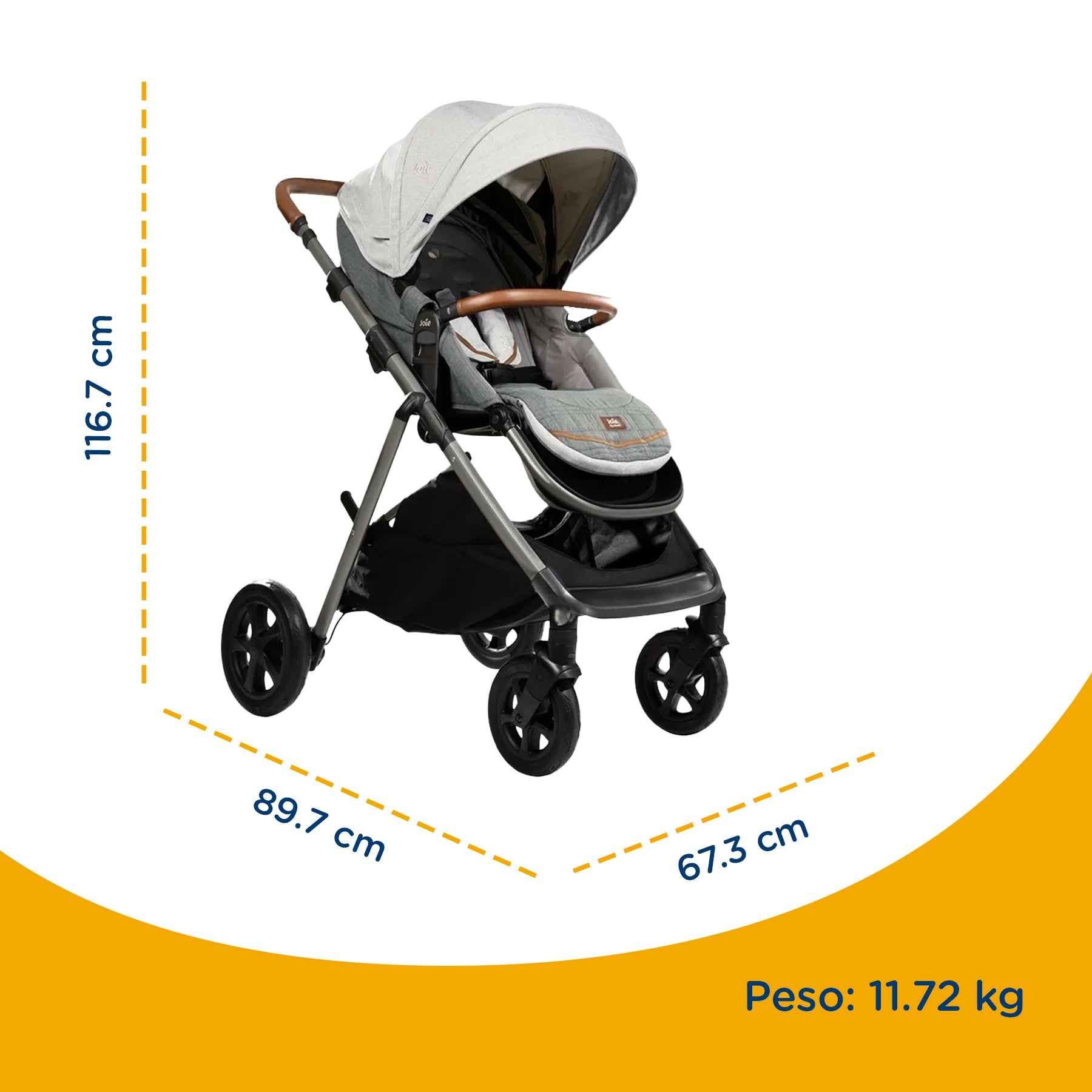 Coche Paseo Aeria Ajustable Oyster