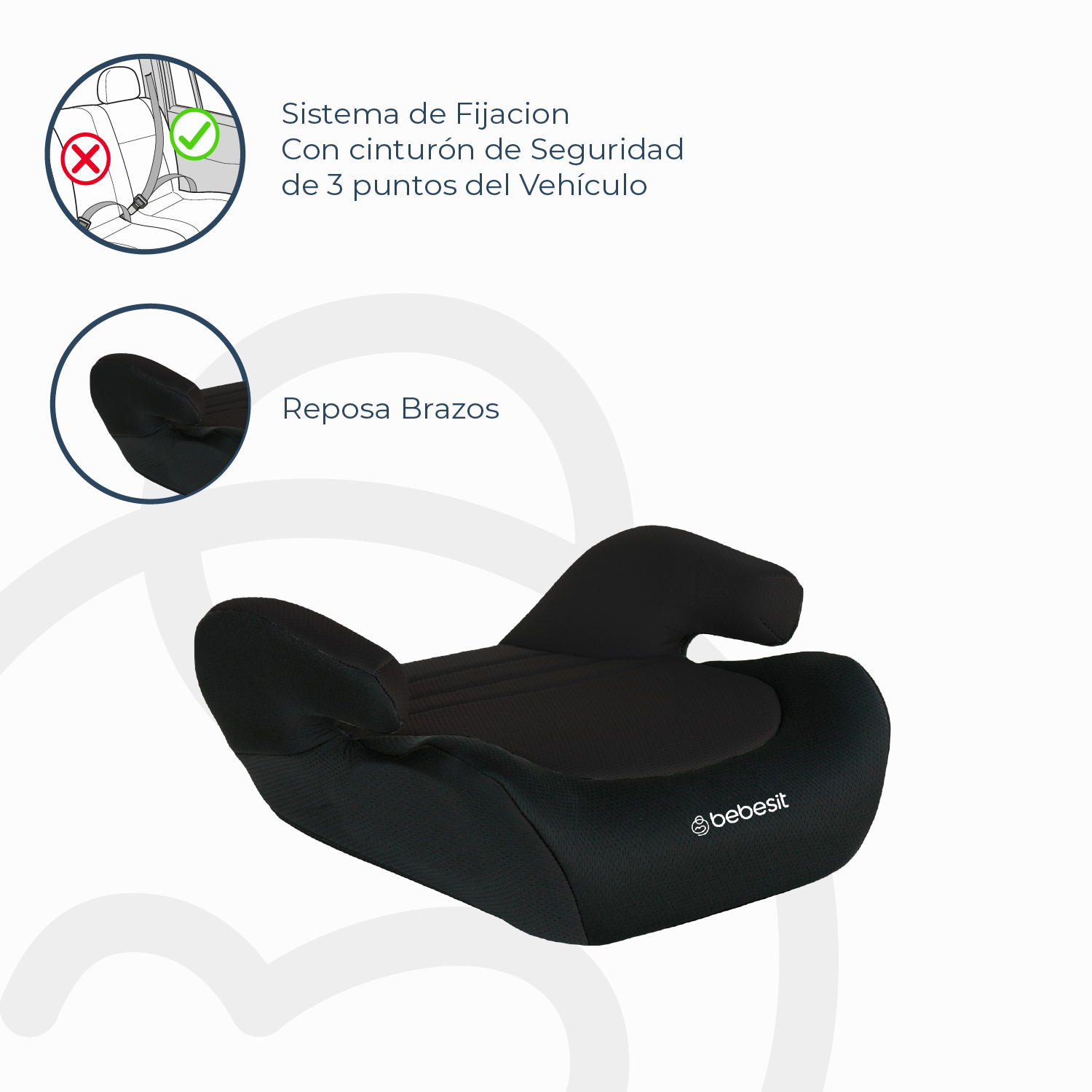 Alzador Booster Negro Bebesit