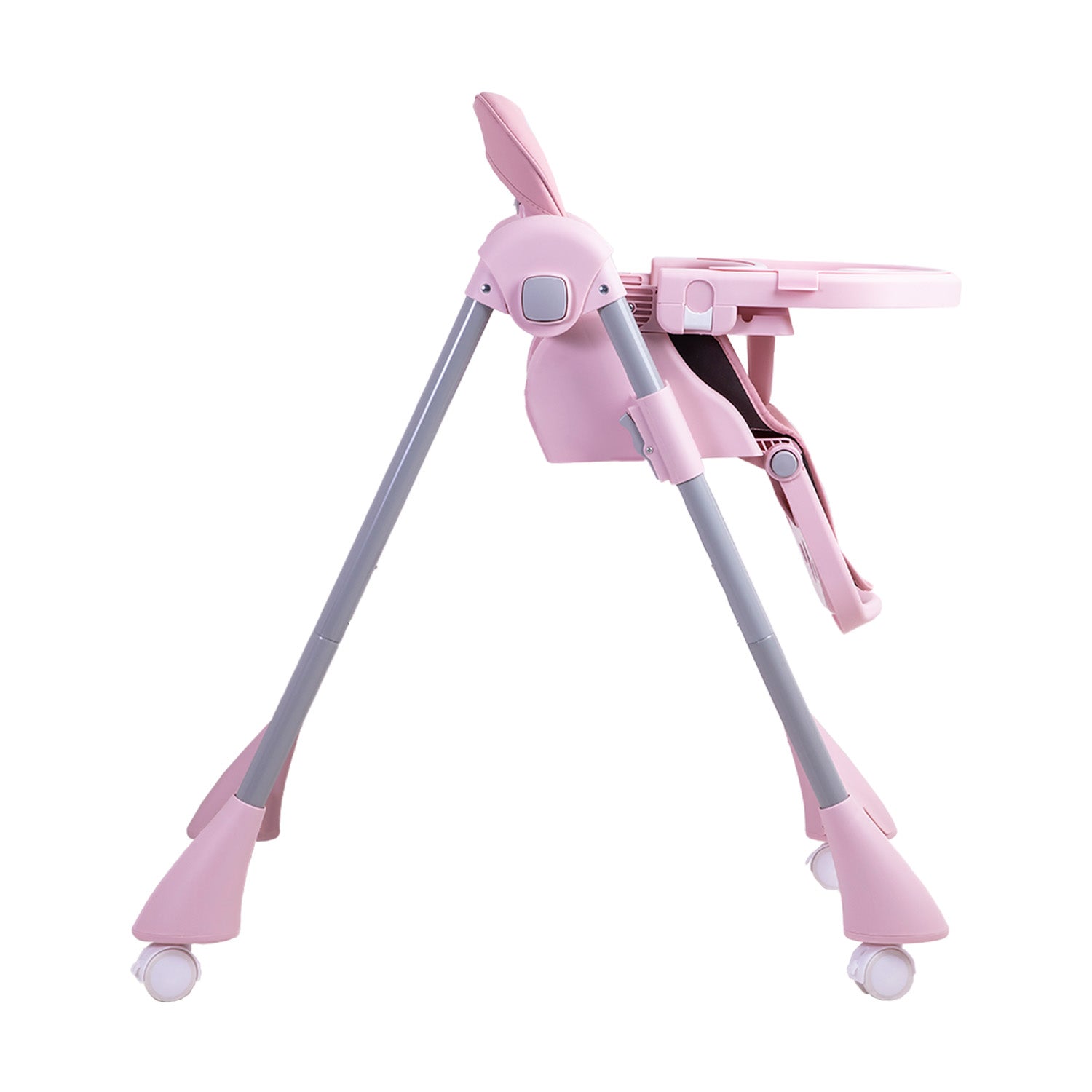 Silla de Comer Bebe Reclinable Plegable Easy Eat Rosada