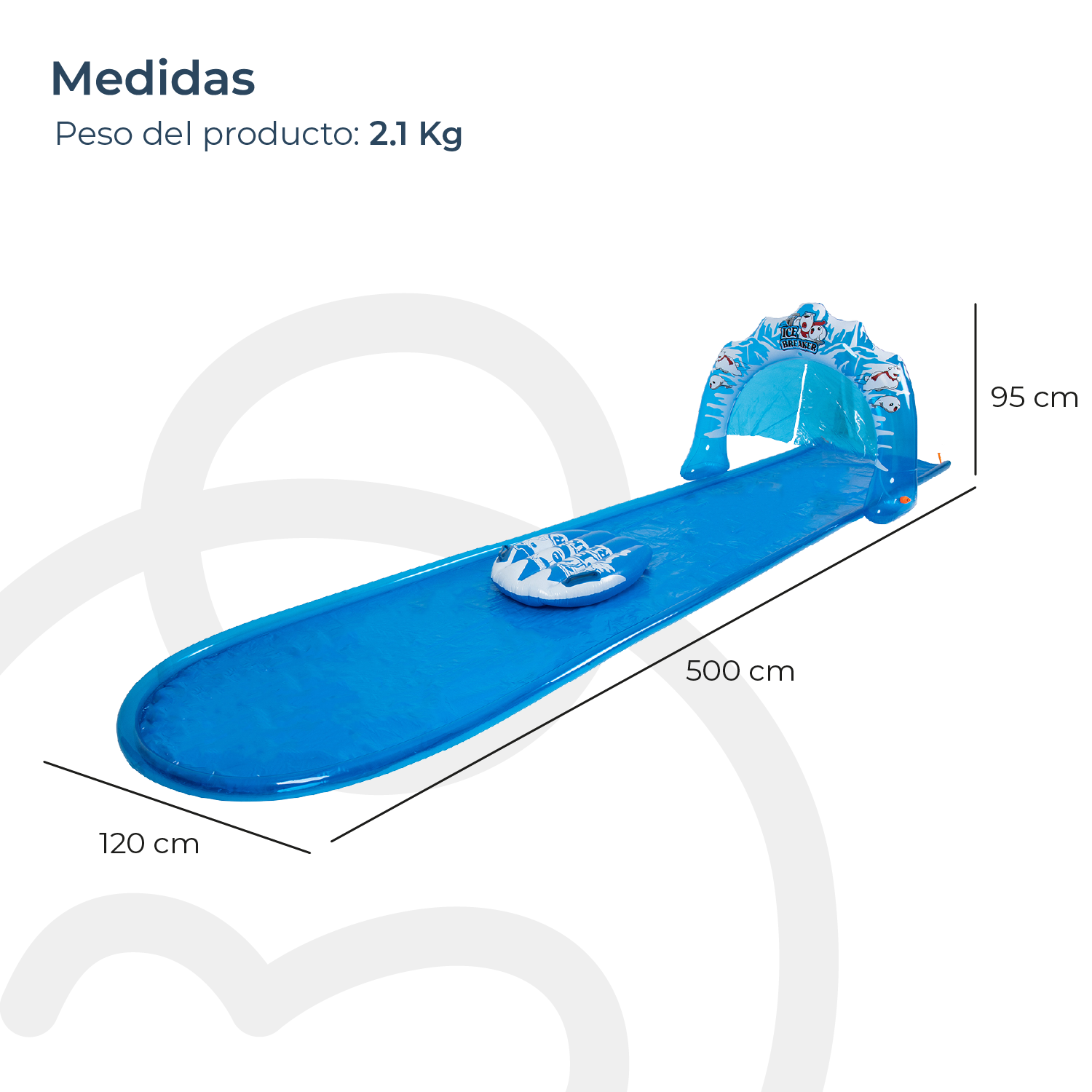 Deslizador Acuático Infantil Waterslide Ice Azul