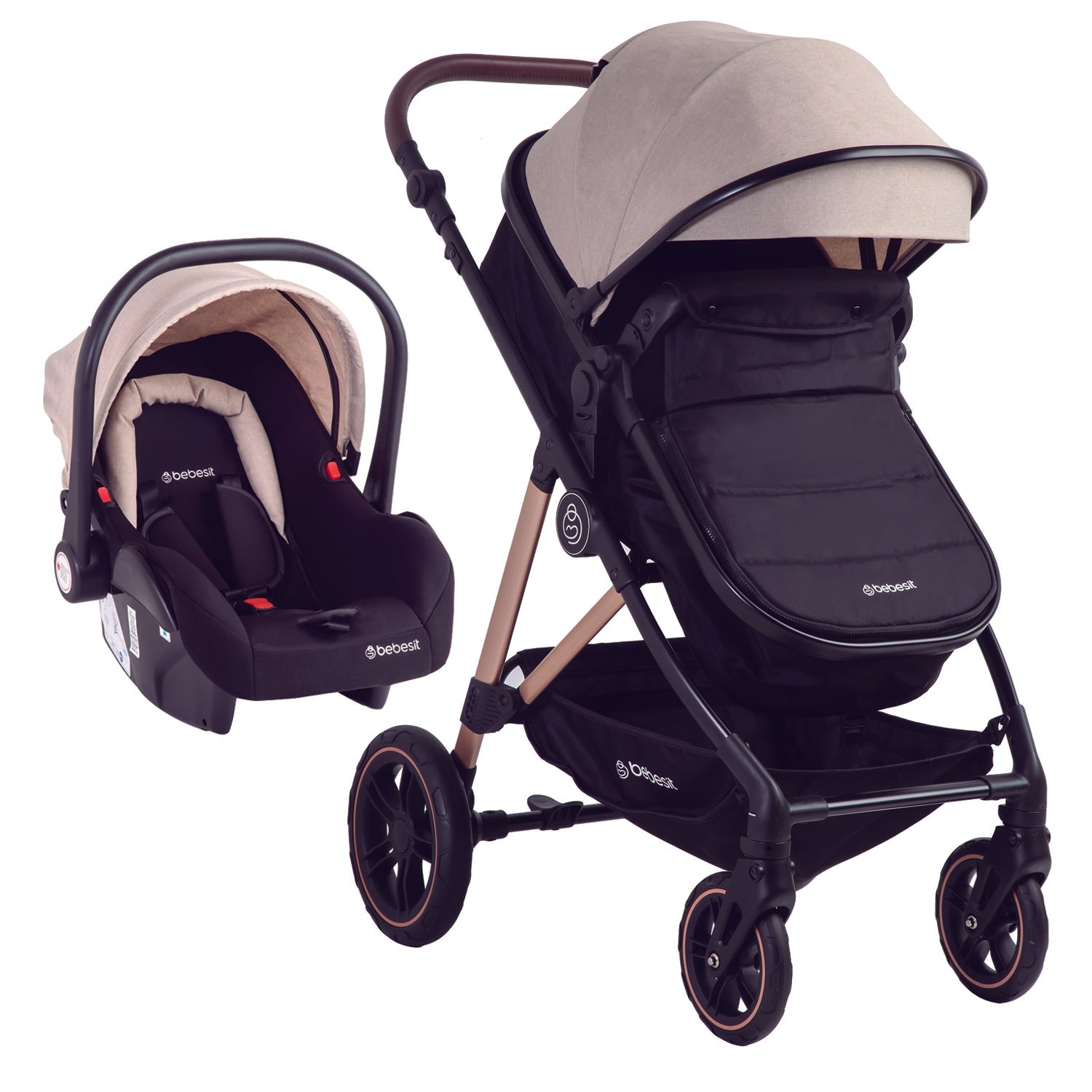 Coche Cuna travel system Neo Beige