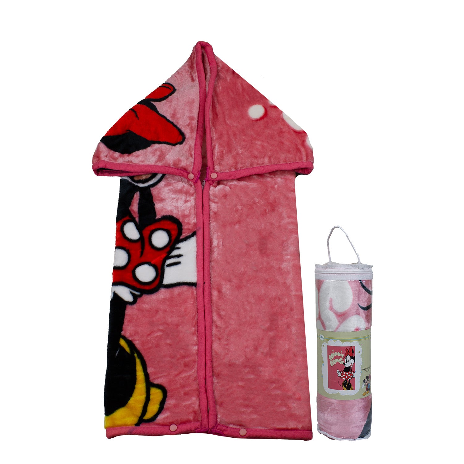 Saco con Broche Ultra Soft Minnie Mouse 80x110cm Rosado