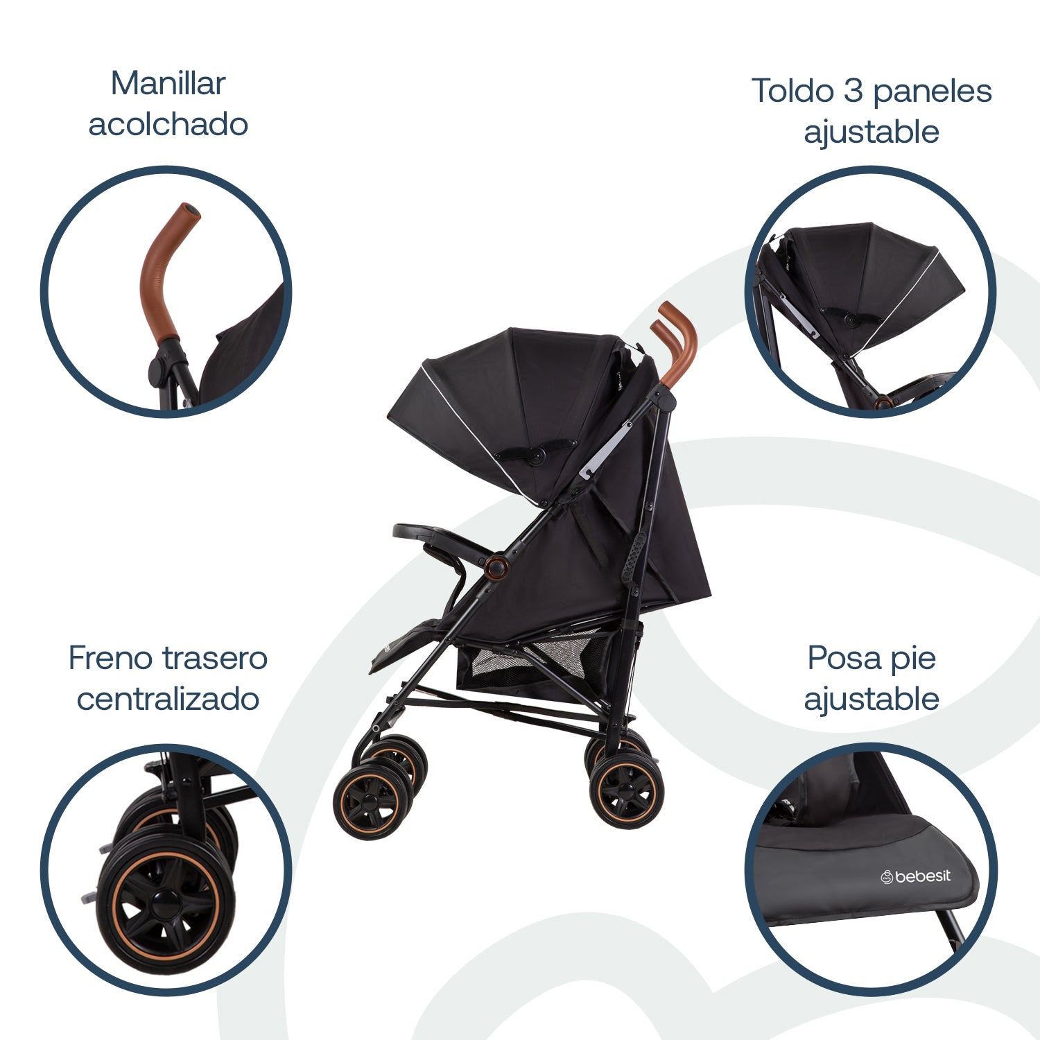 Coche Paragua Magic Ride Negro