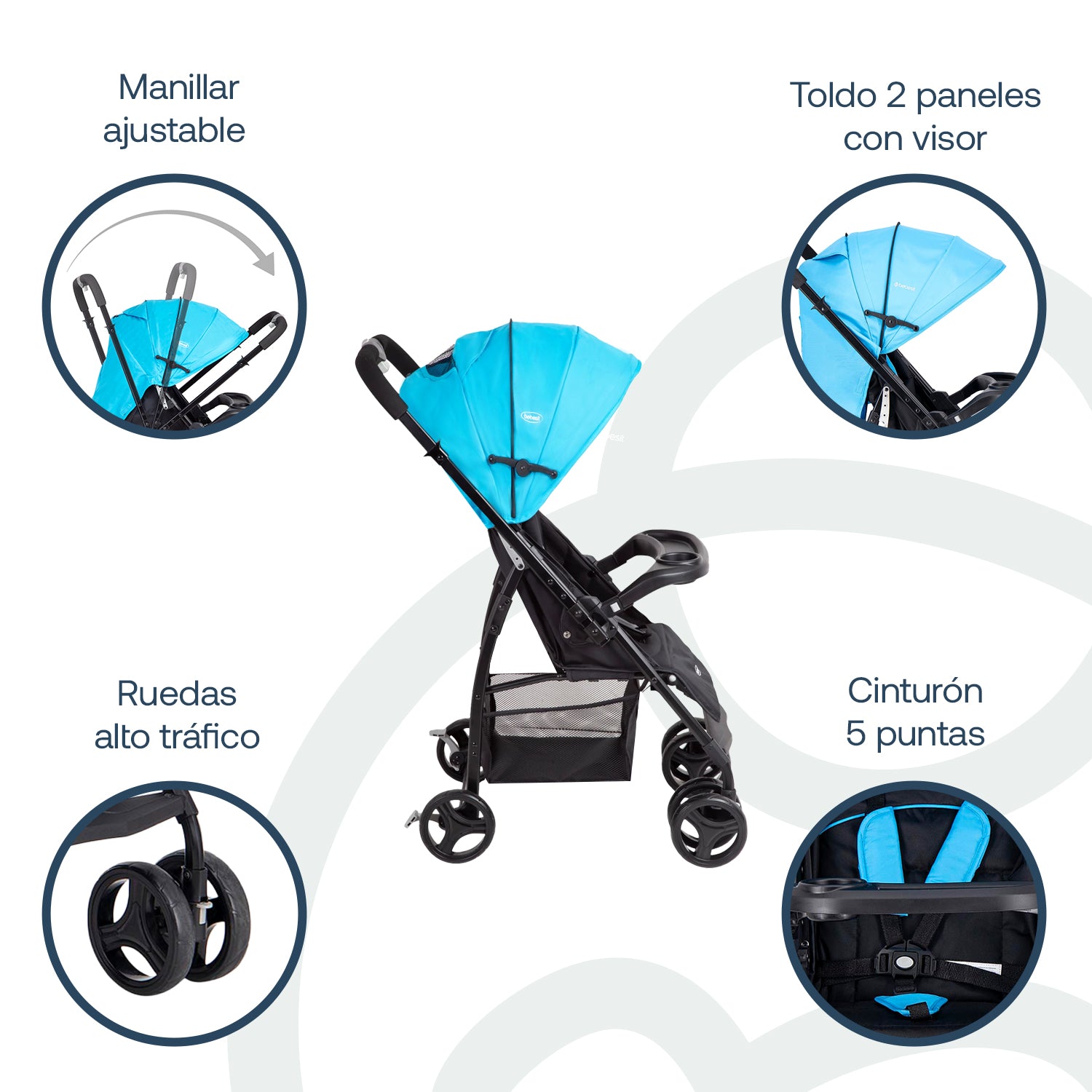 Coche Travel System Go Lite Azul