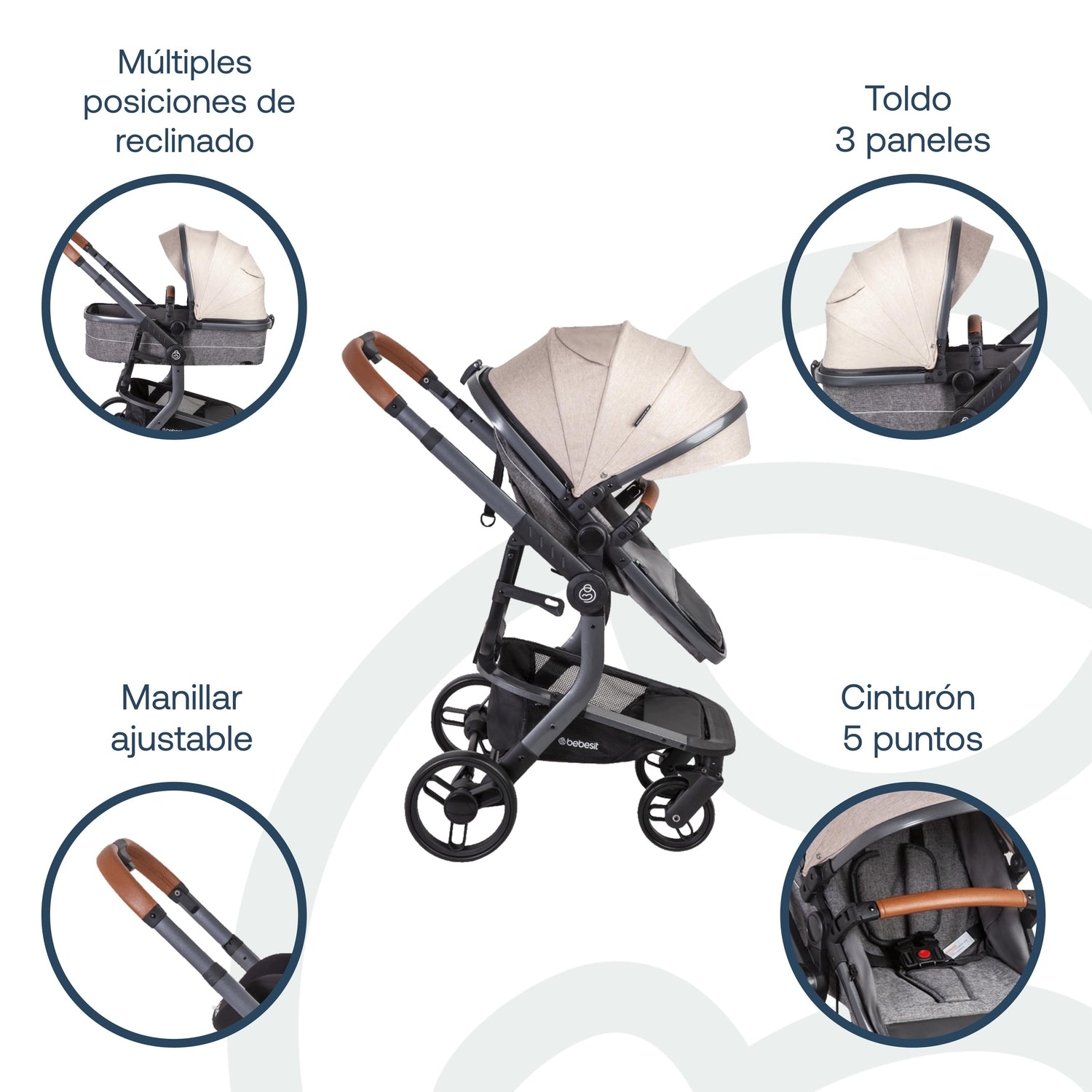 Coche Cuna travel system Taurus Beige