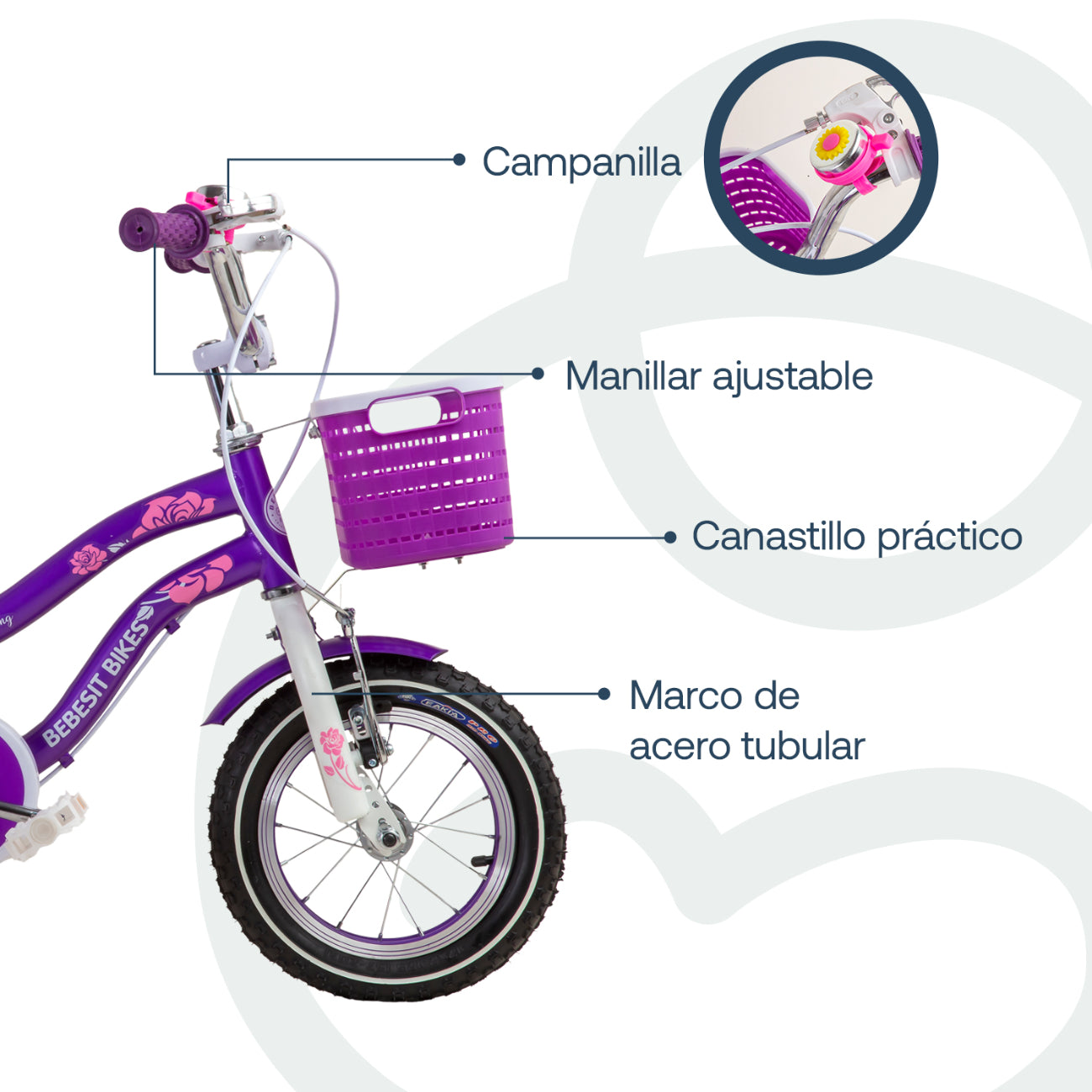 Bicicleta Infantil Queen Aro 12 Morada