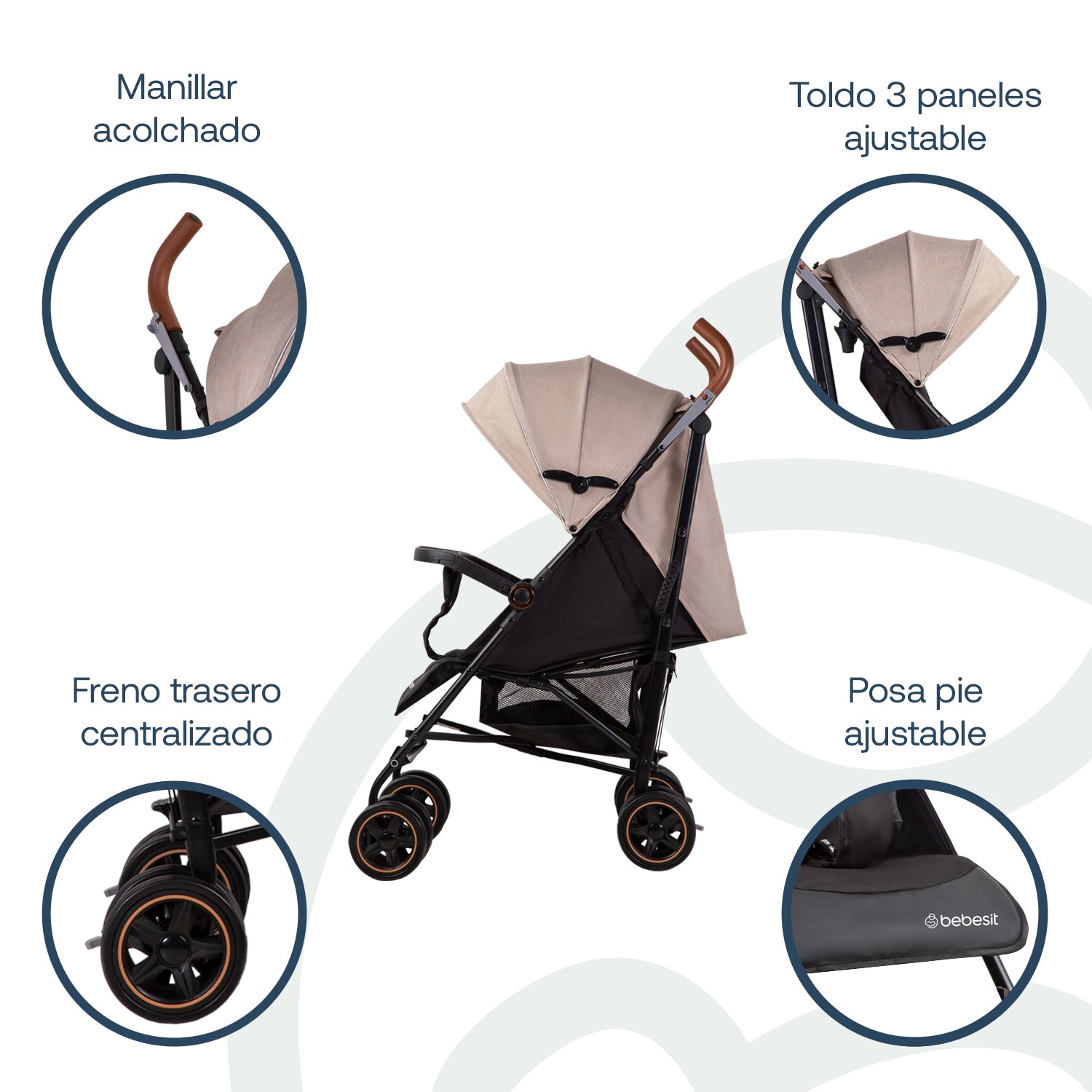 Coche Paragua Magic Ride Beige