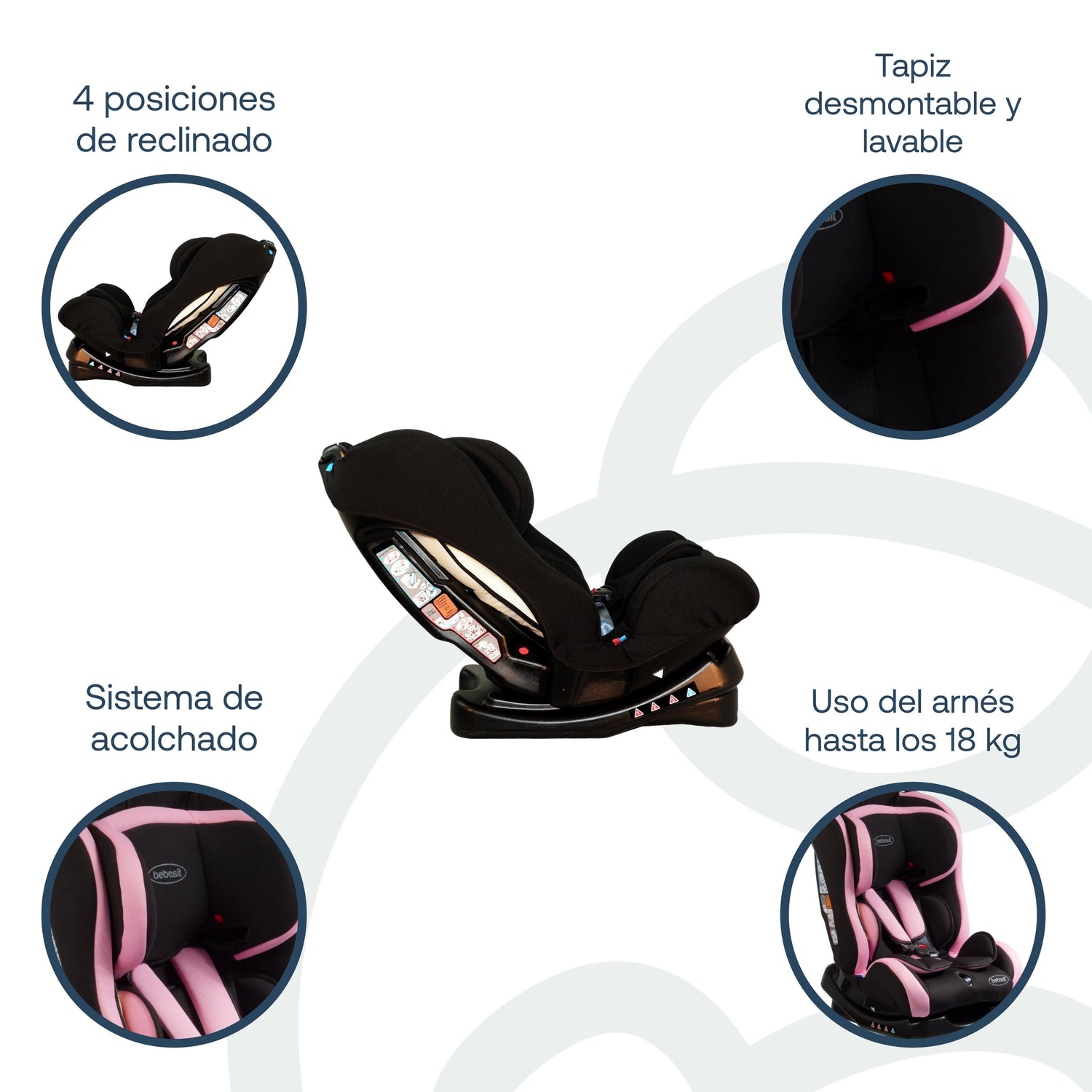 Silla de Auto Convertible Orbit Rosada