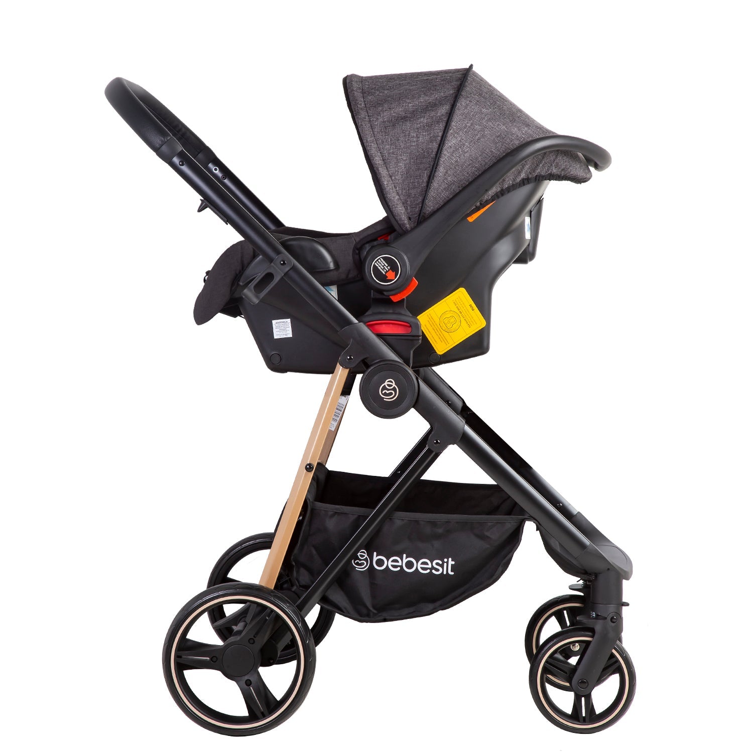 Coche Cuna travel system Cosmos Negro
