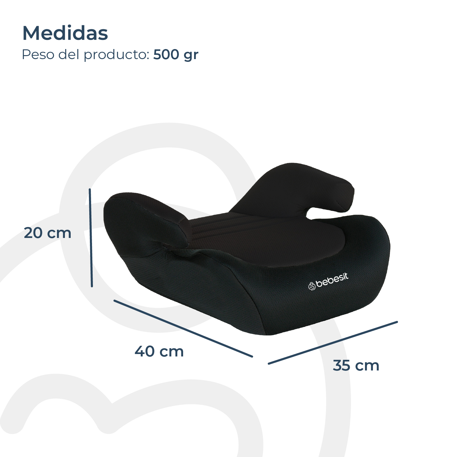 Alzador Booster Negro Bebesit