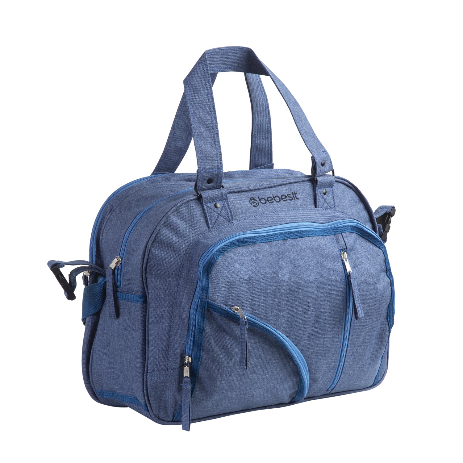 Bolso Maternal Azul Melange