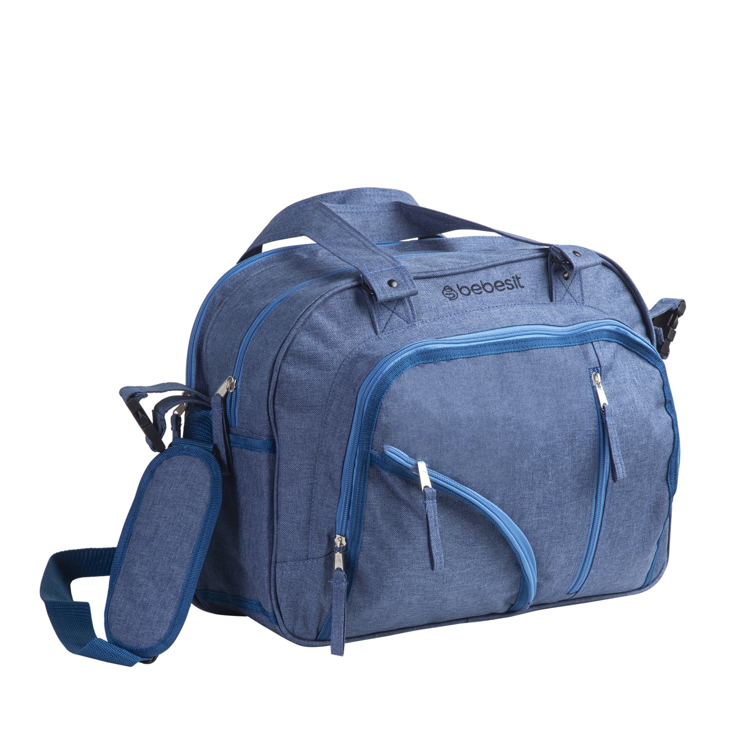 Bolso Maternal Azul Melange