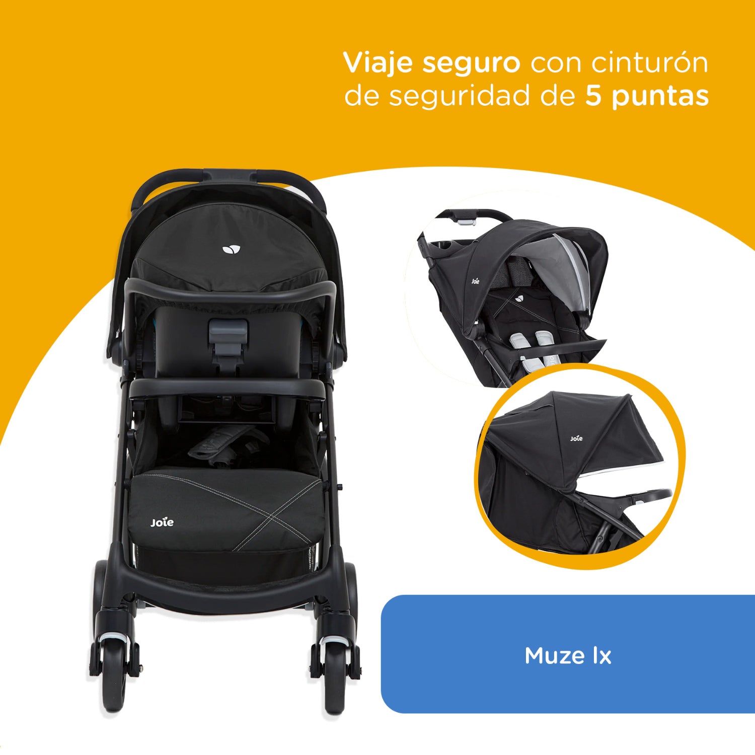 Coche Travel System Muze LX Universal Black