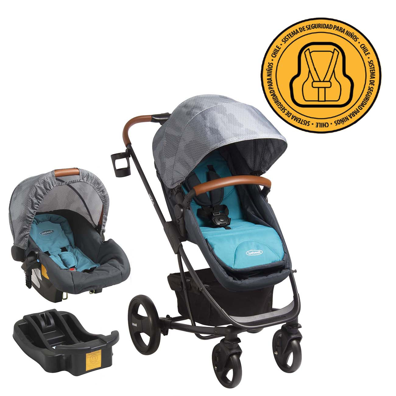 Coche Cuna travel system Nexus Turquesa