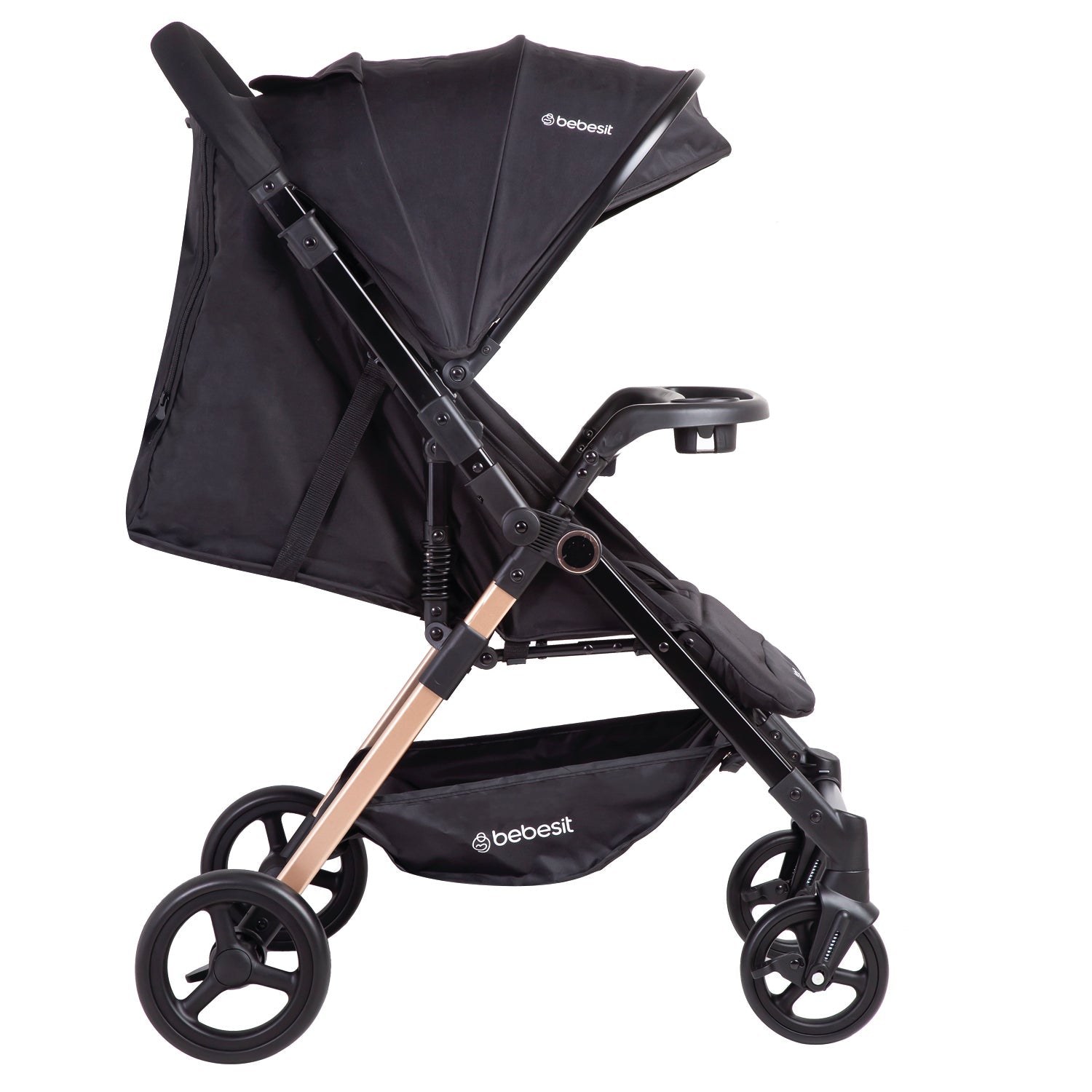 Coche de Paseo City Reversible con Bandeja Negro