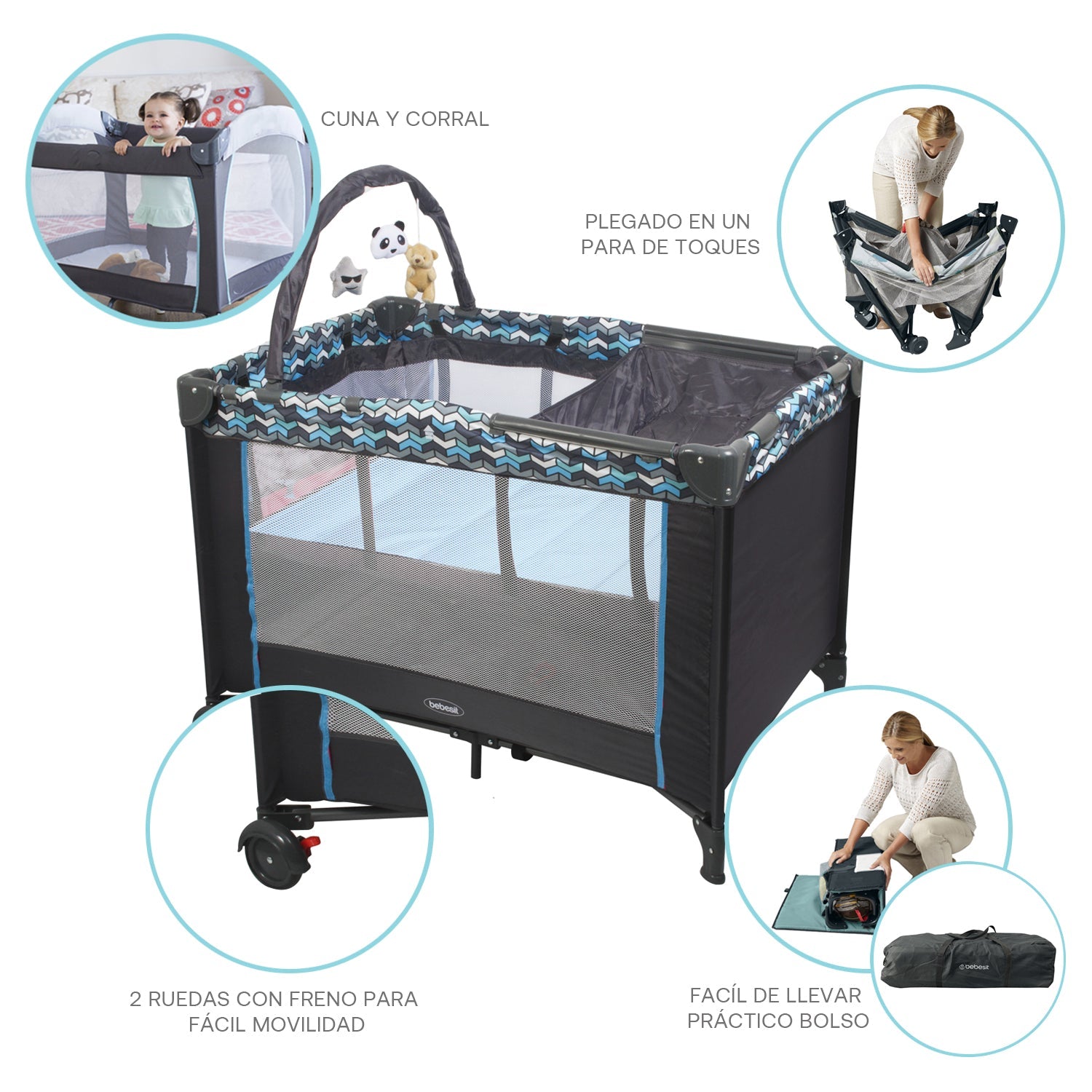 Cuna Pack and Play Sleep II Azul