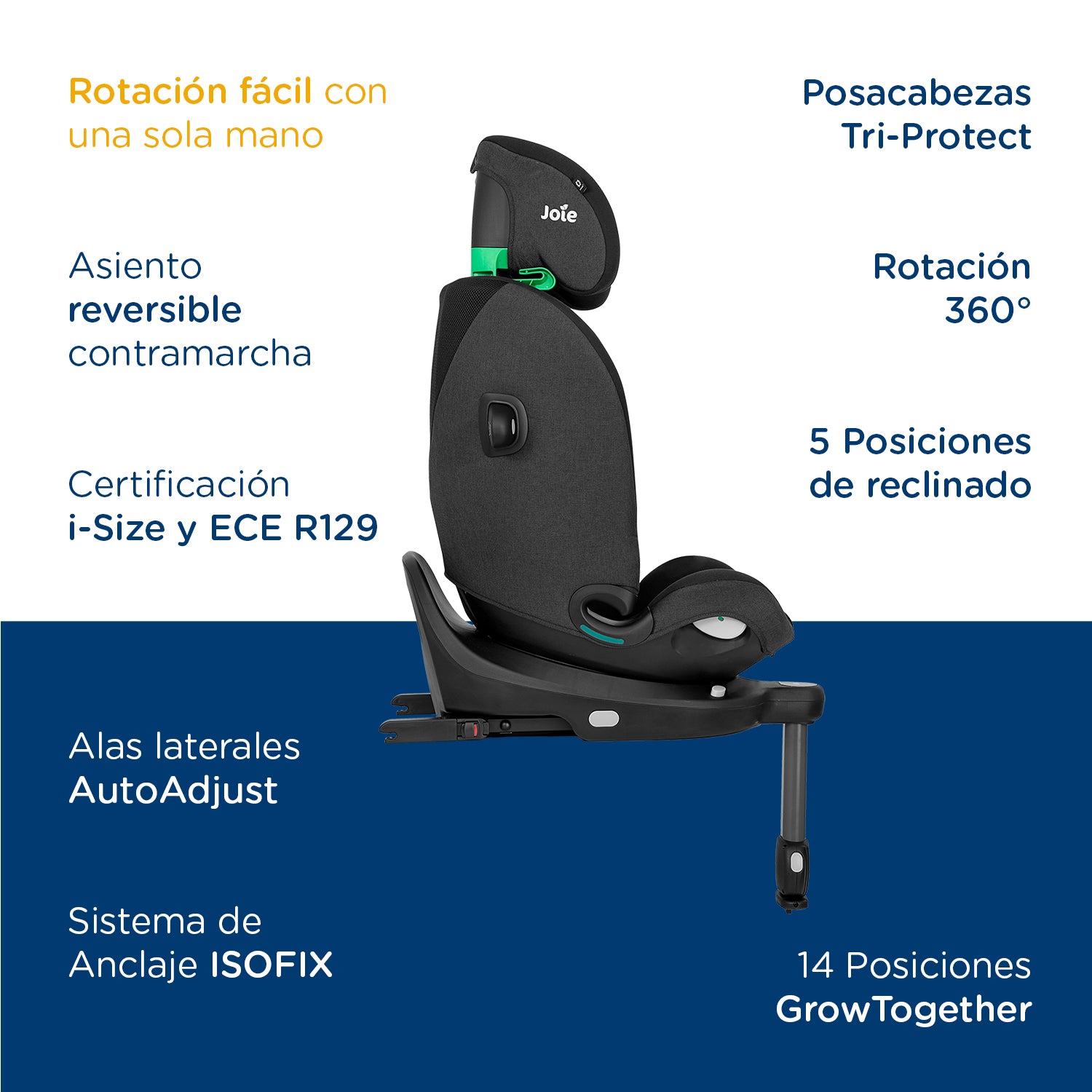 Silla de Auto 360° i-Pivot Grow Shale Joie
