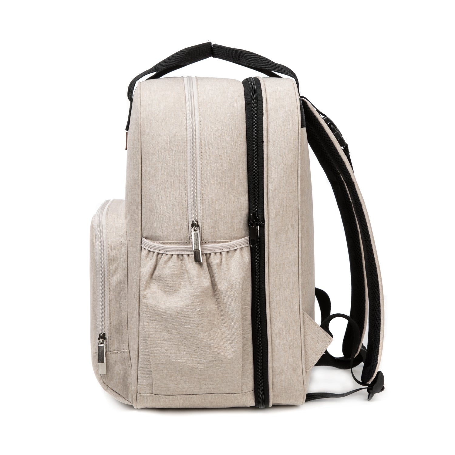 Mochila 3 Maternal En 1 Pañalera Cuna Y Mudador Portátil Beige