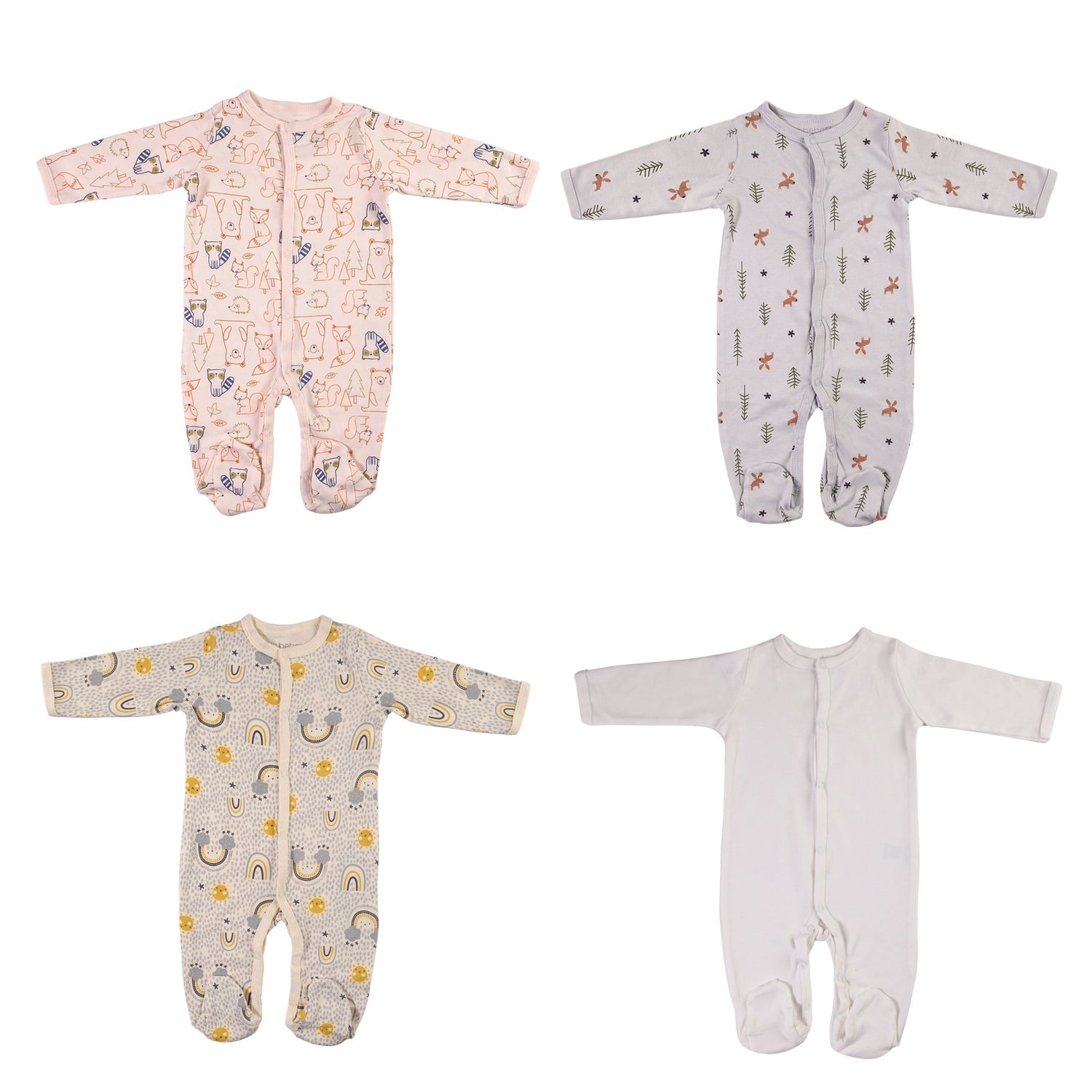 Pack de 4 Pijamas unisex 9-12M