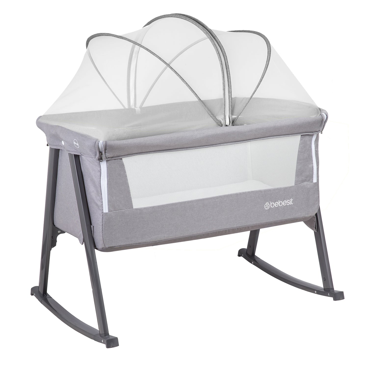 Cuna Moisés Balancín con Mosquitero Gris Bebesit